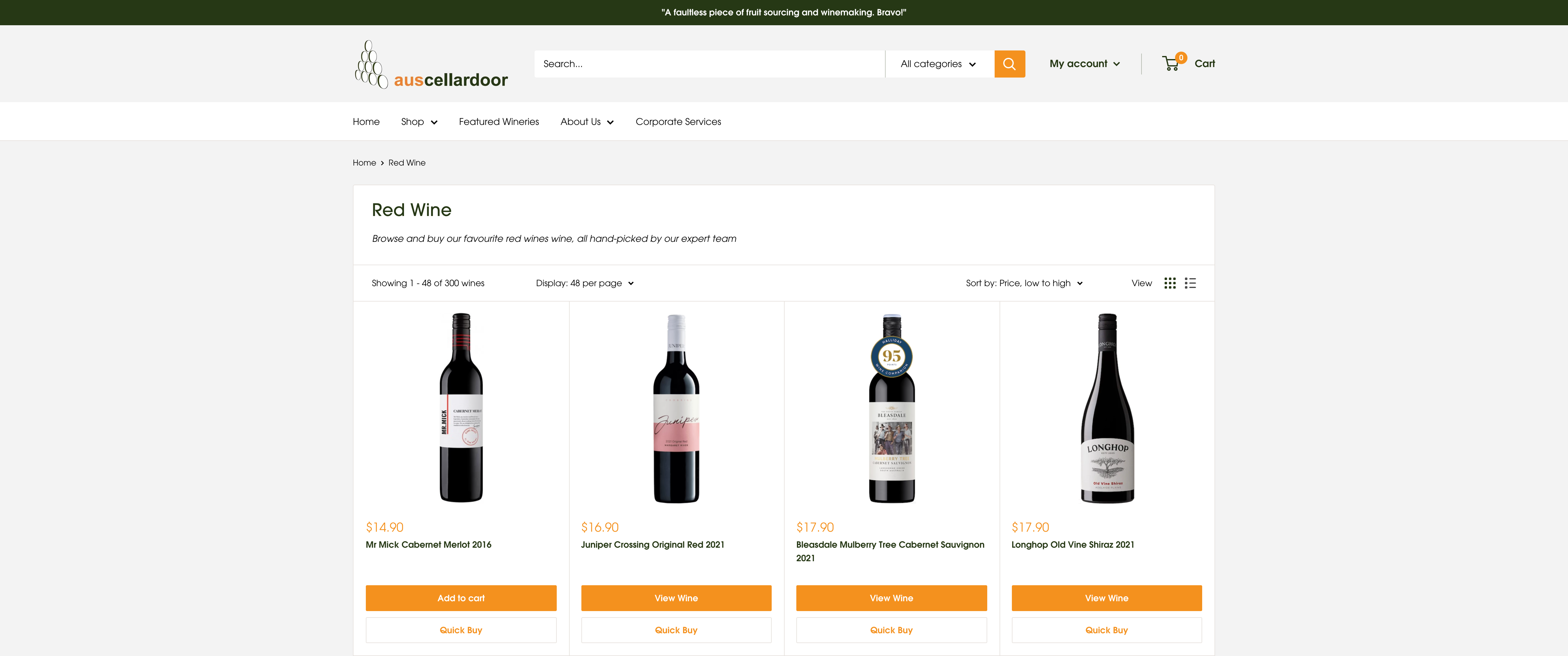 Aus Cellar Door - Migration from Magento to Shopify  screenshot 2