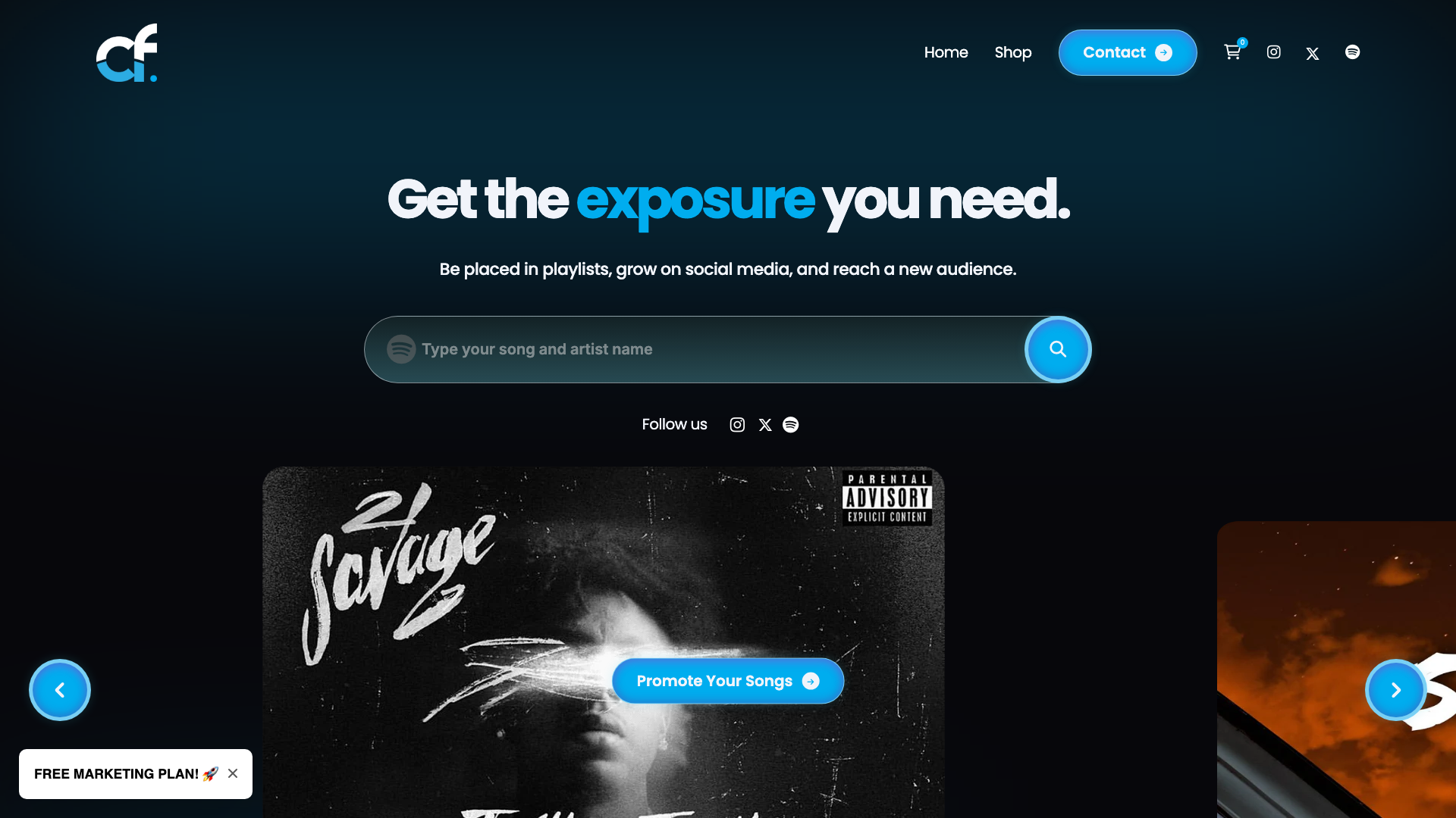 Music Promotion Platform Website