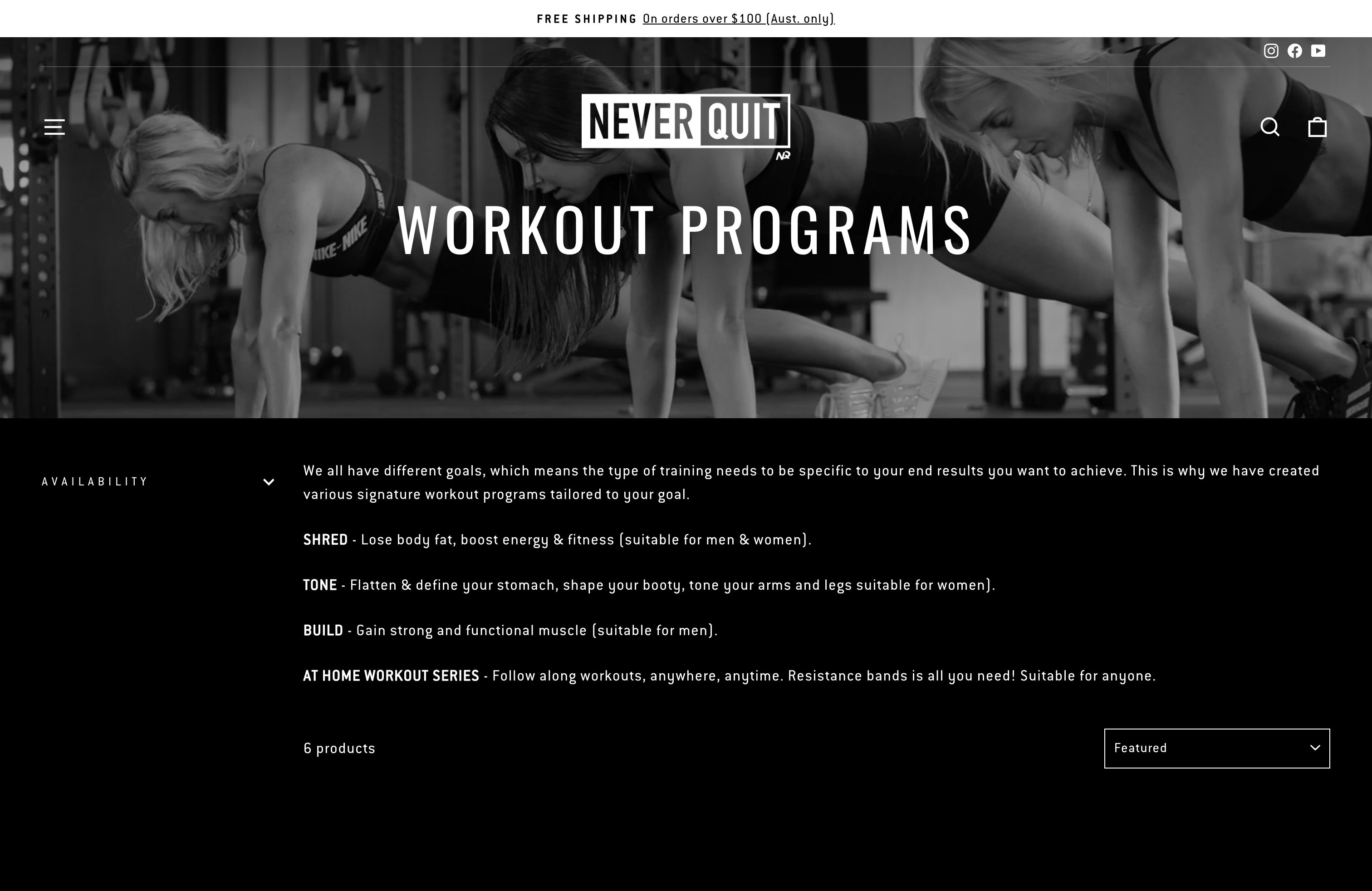 Never Quit - Web design for WOW beyond any theme template screenshot 2