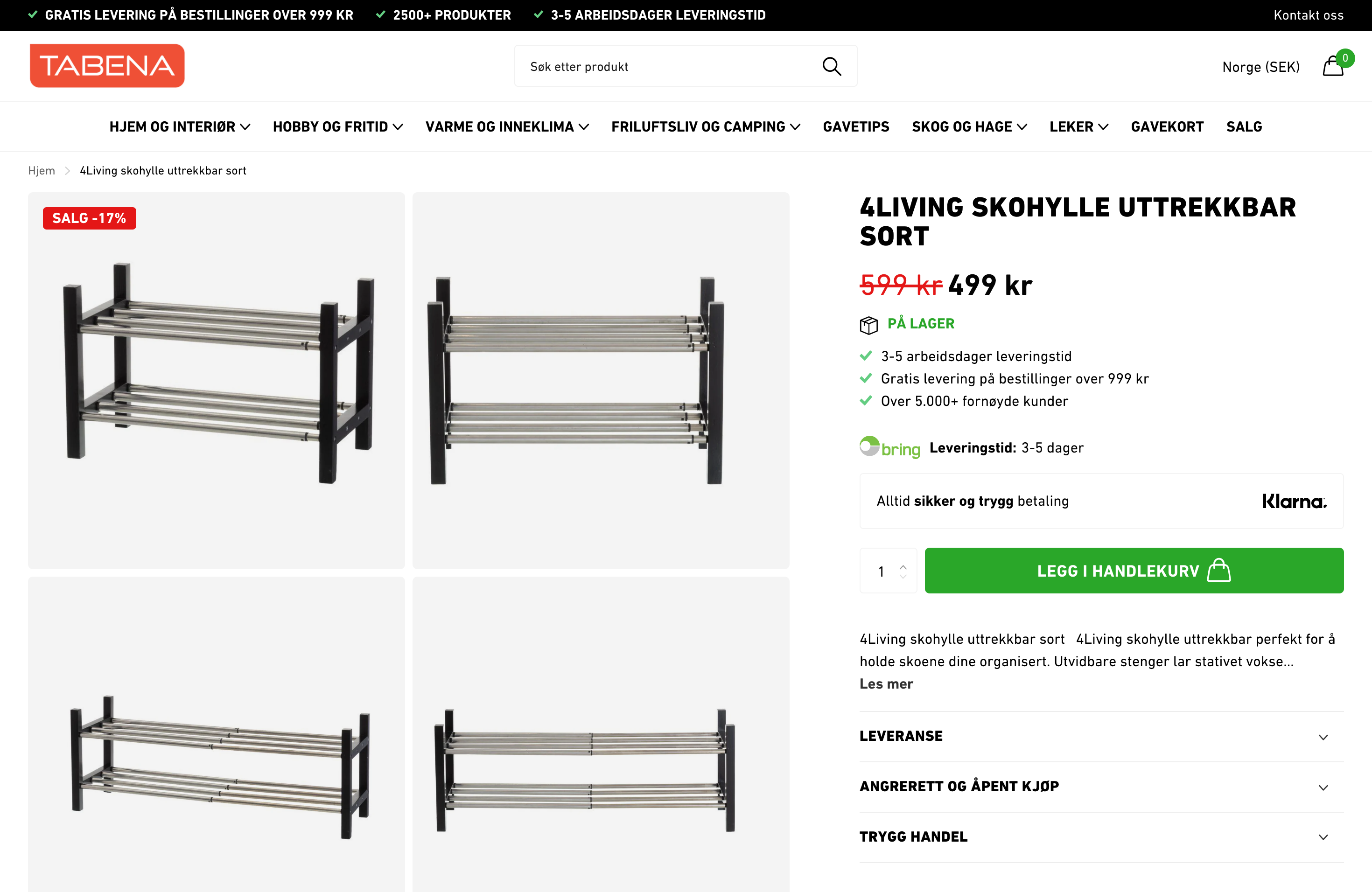 Tabena.no / Tabena.se / Tabena.dk / Tabena.fi screenshot 2