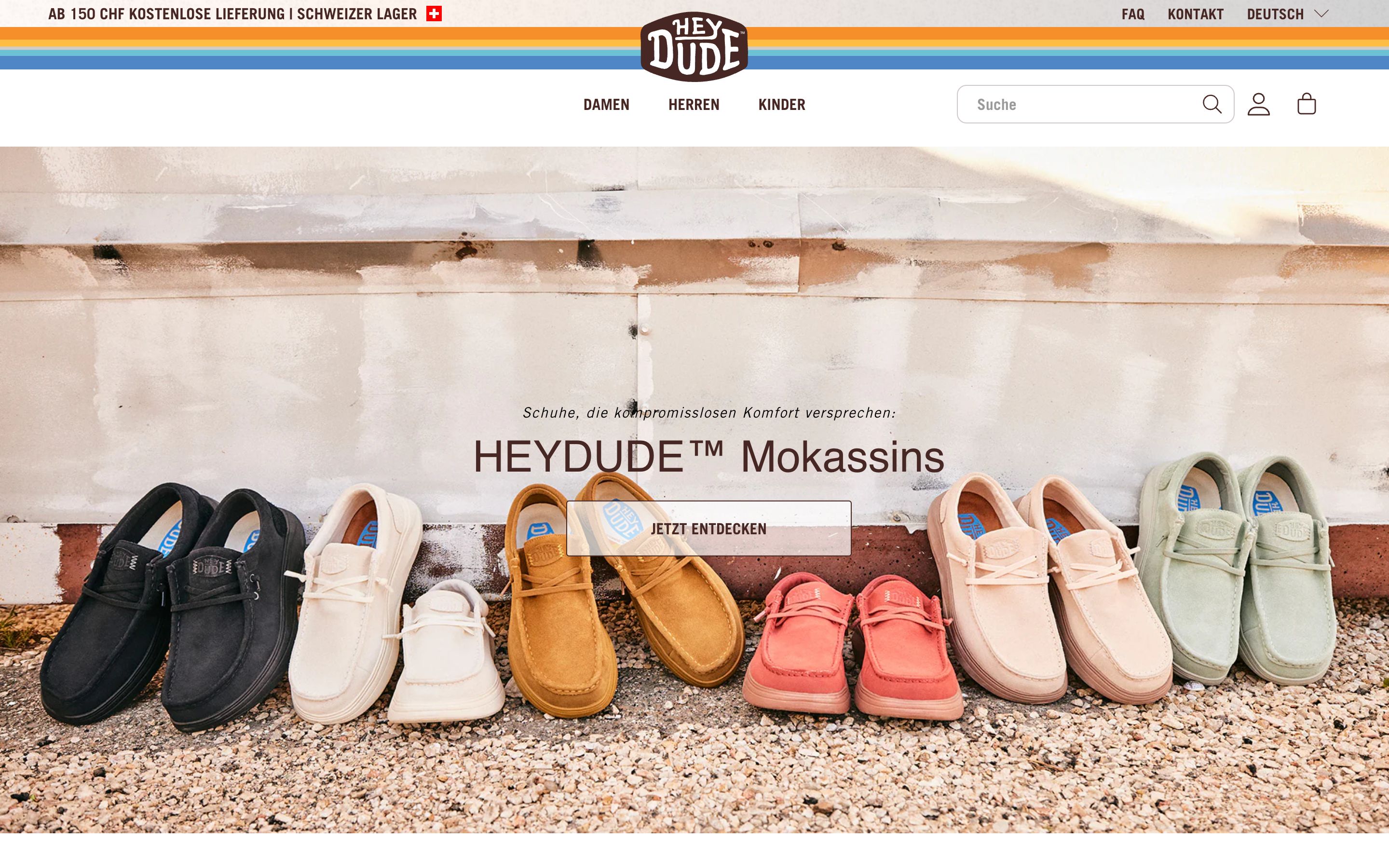 Entwicklung Onlineshop für internationale Marke HEYDUDE screenshot 3