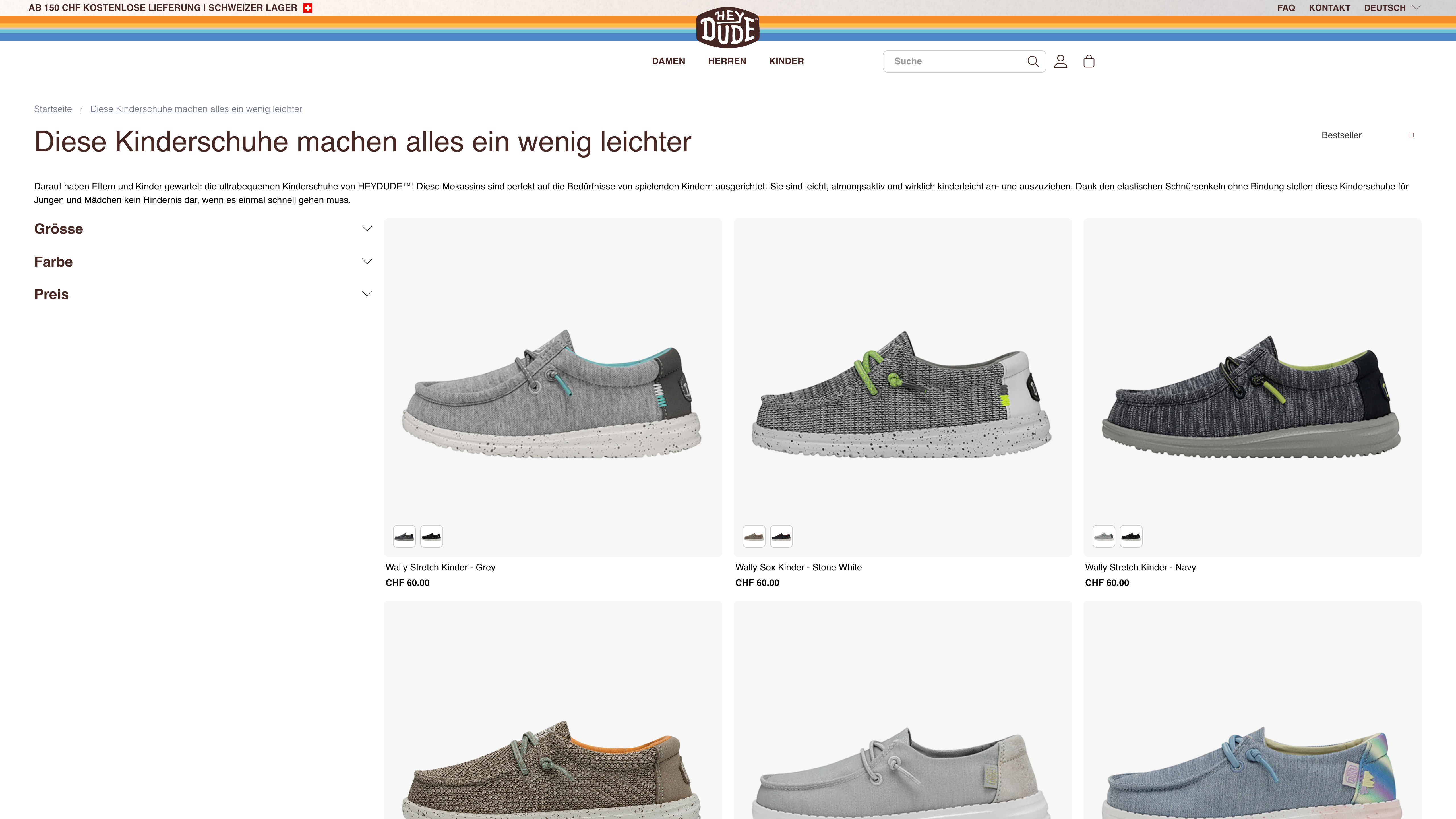Entwicklung Onlineshop für internationale Marke HEYDUDE screenshot 2