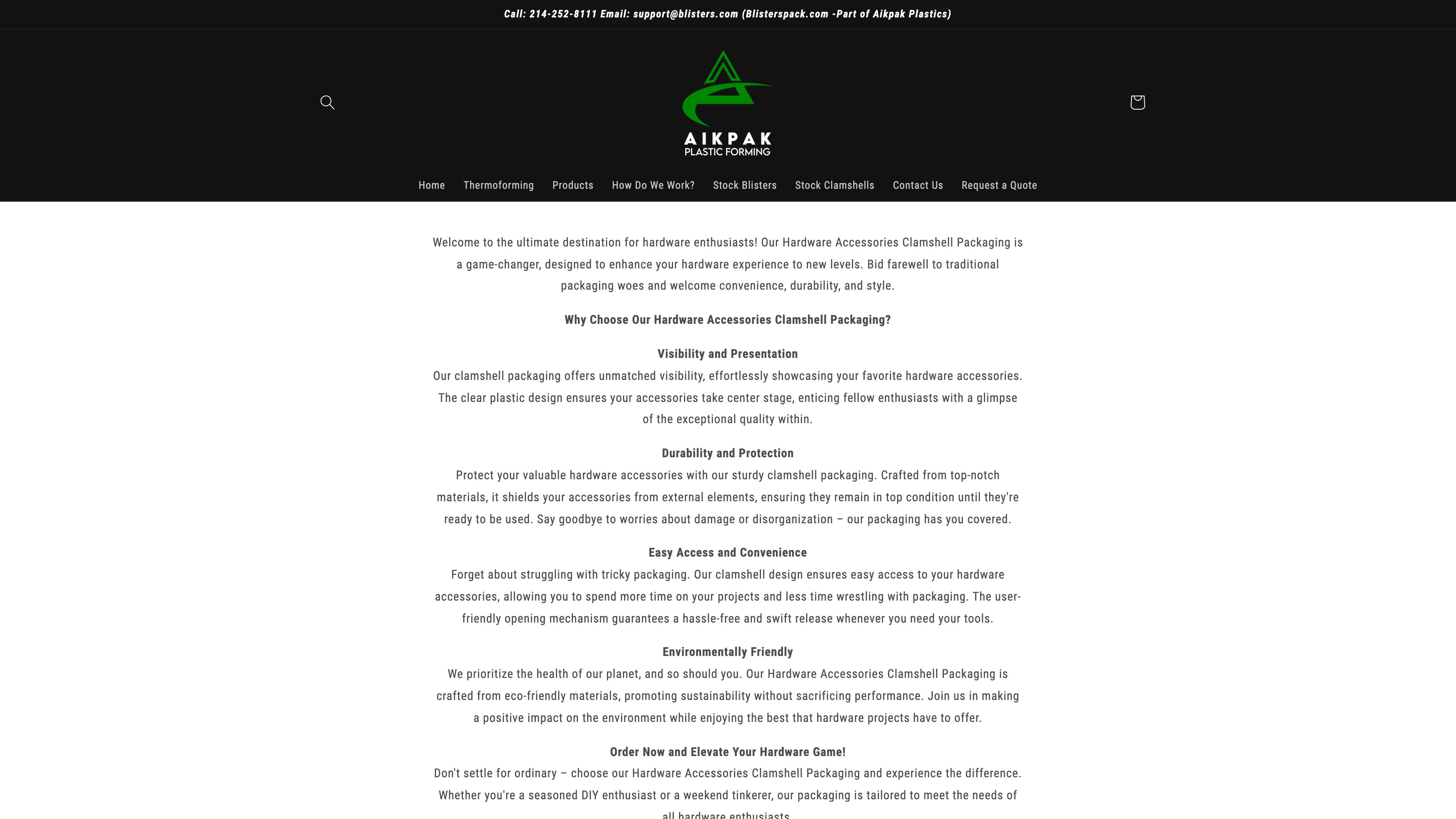 Thermoforming Business Website Development screenshot 2