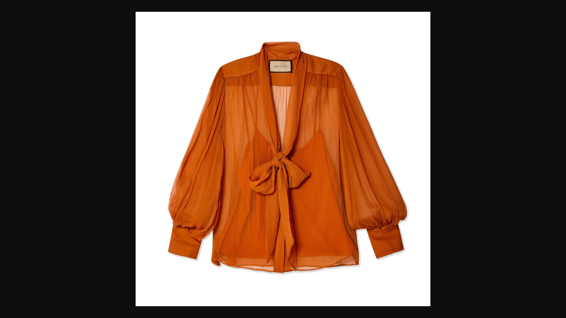 Gucci Silk Blouse Photography - Italian Luxury Fashion Flat-Lay