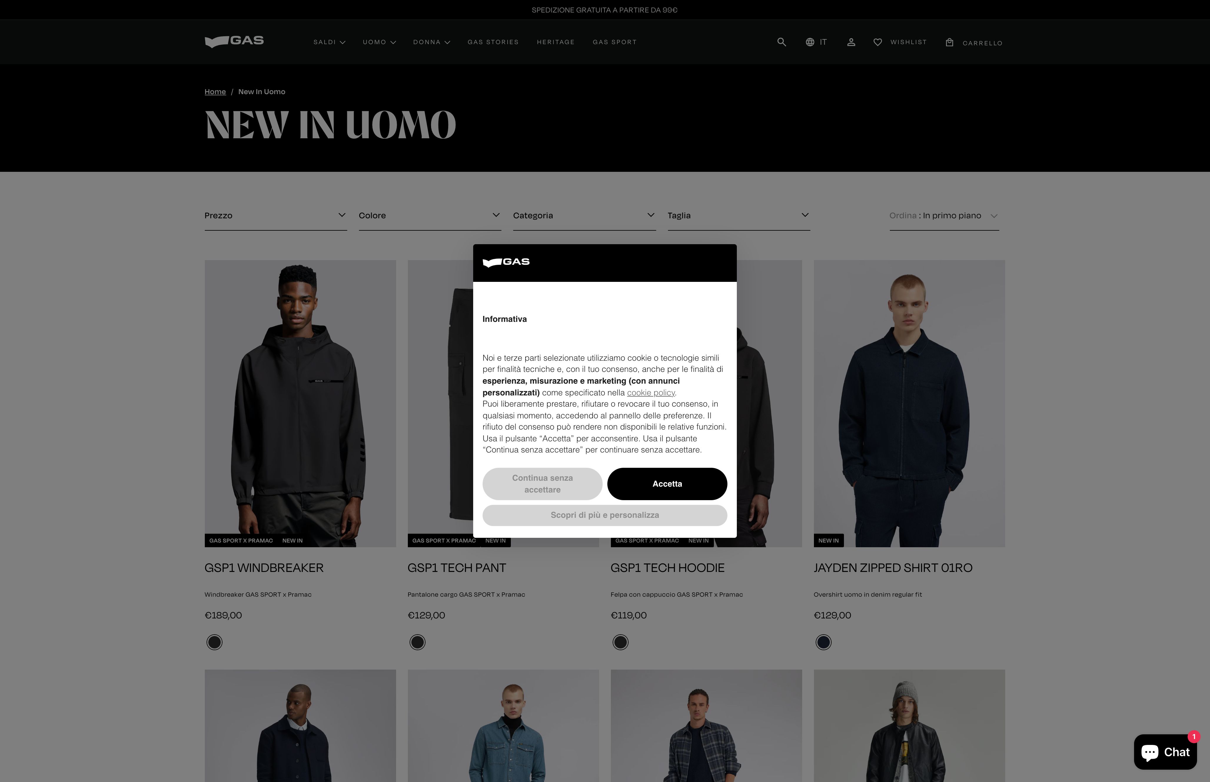 Gas Jeans screenshot