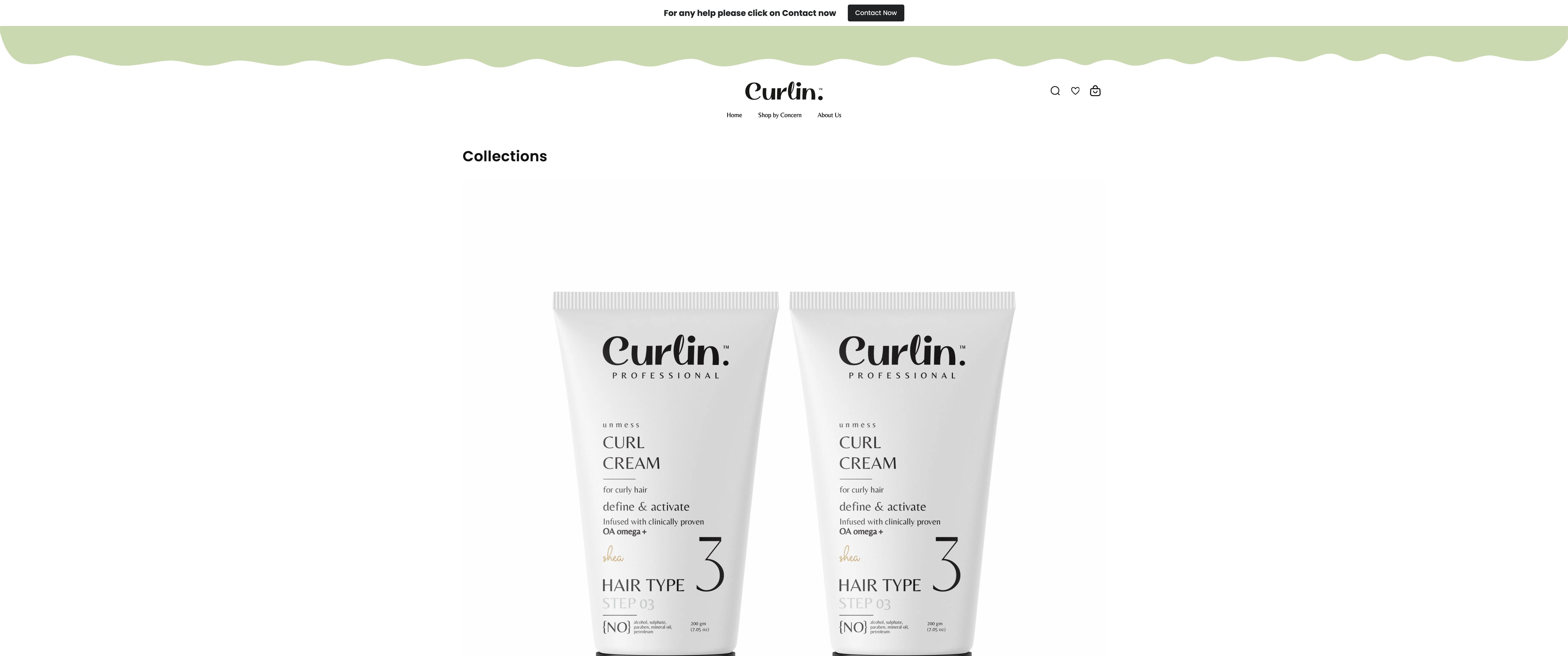 Online selling hair caring products screenshot