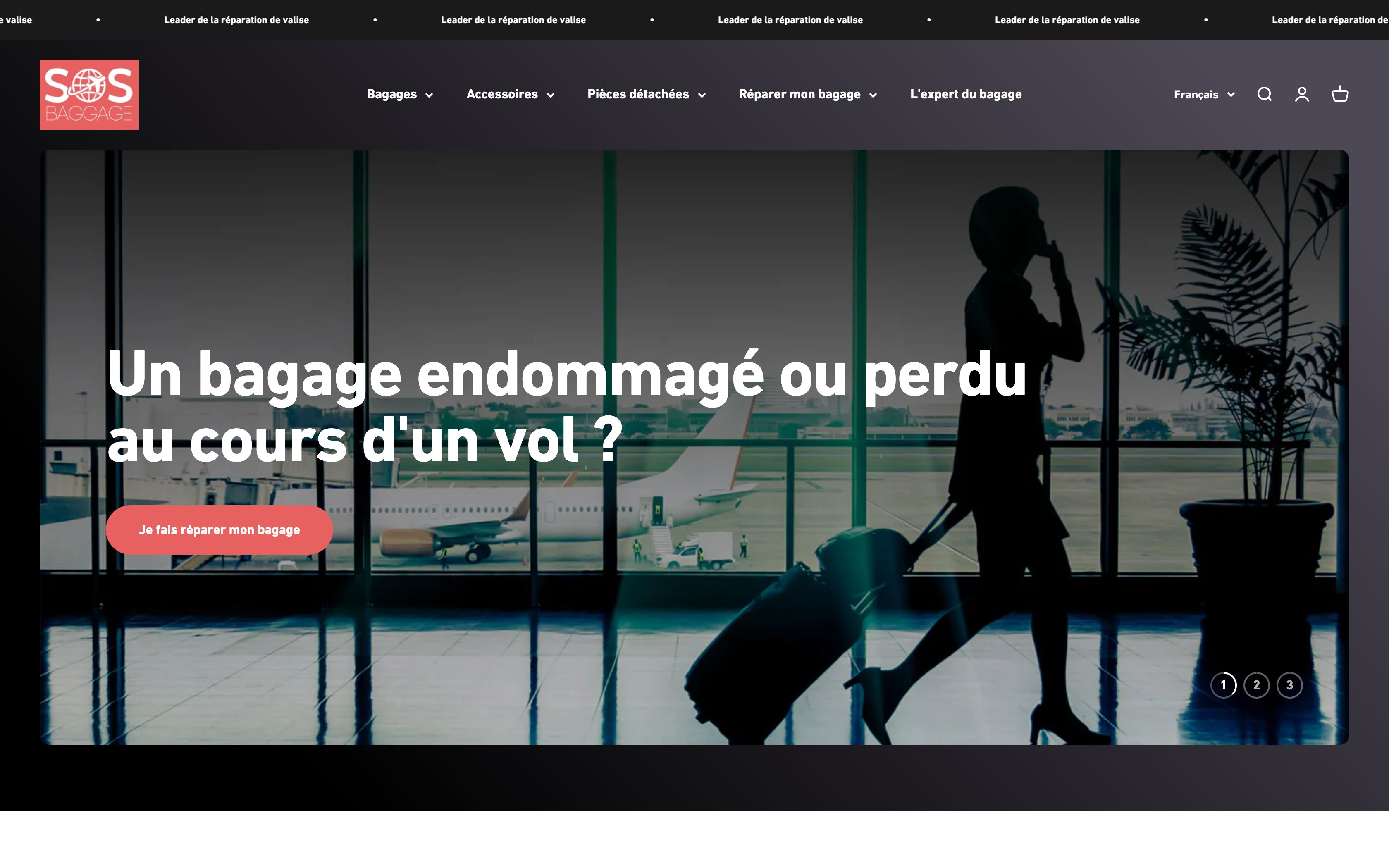 Site e-commerce de réparation connecté à Hubspot screenshot