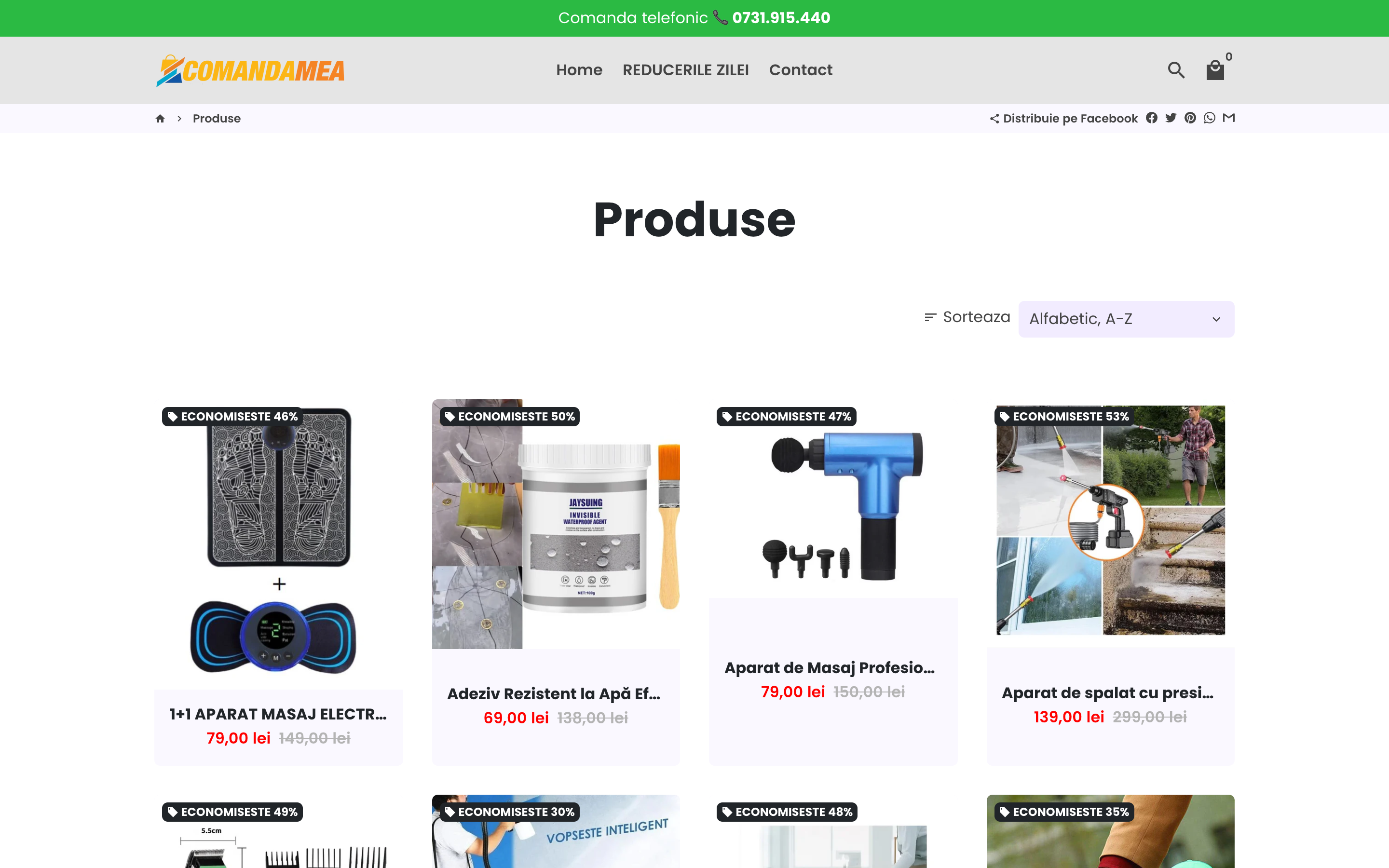 Comandamea.ro screenshot 2