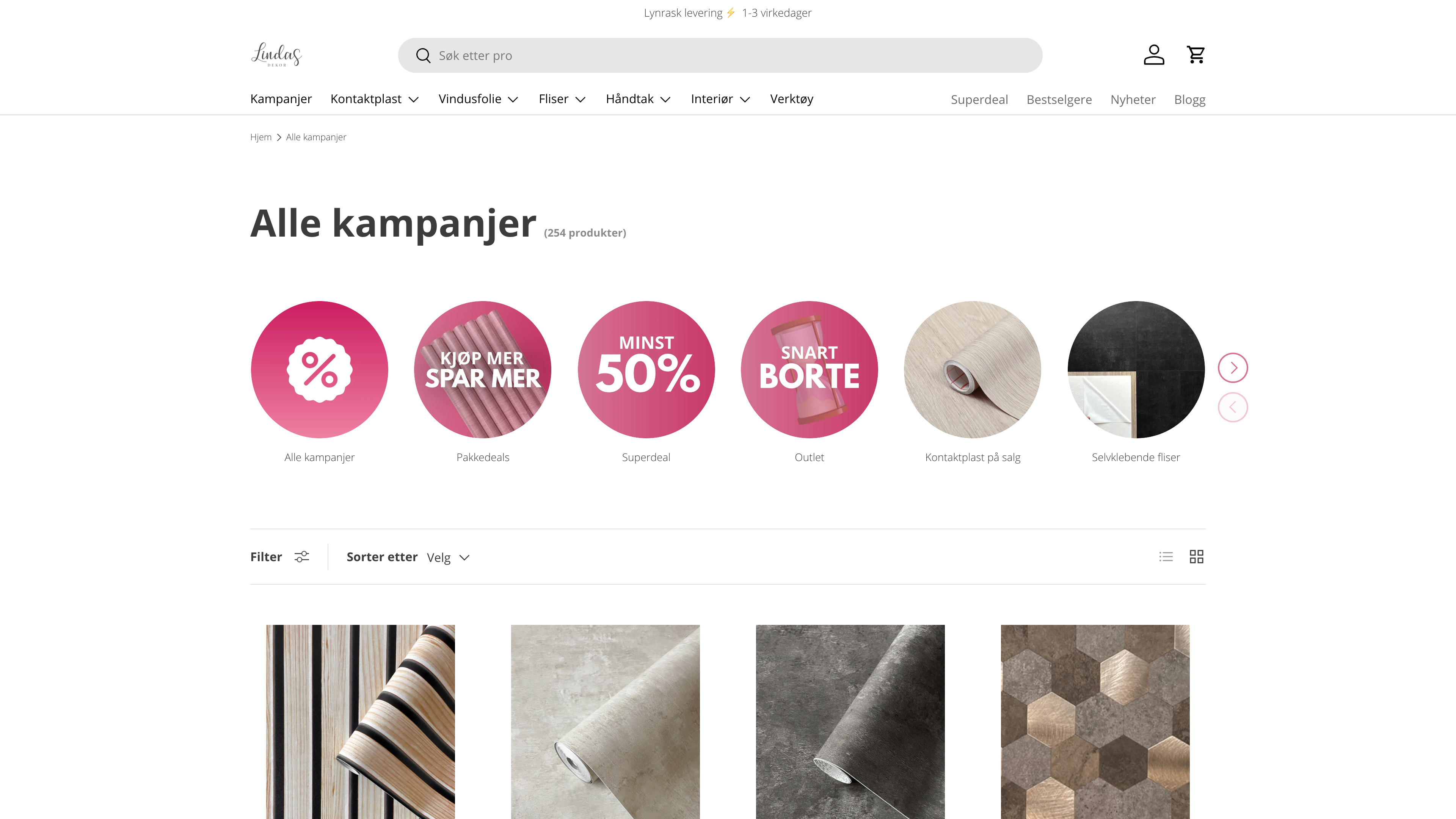 Lindas Dekor screenshot