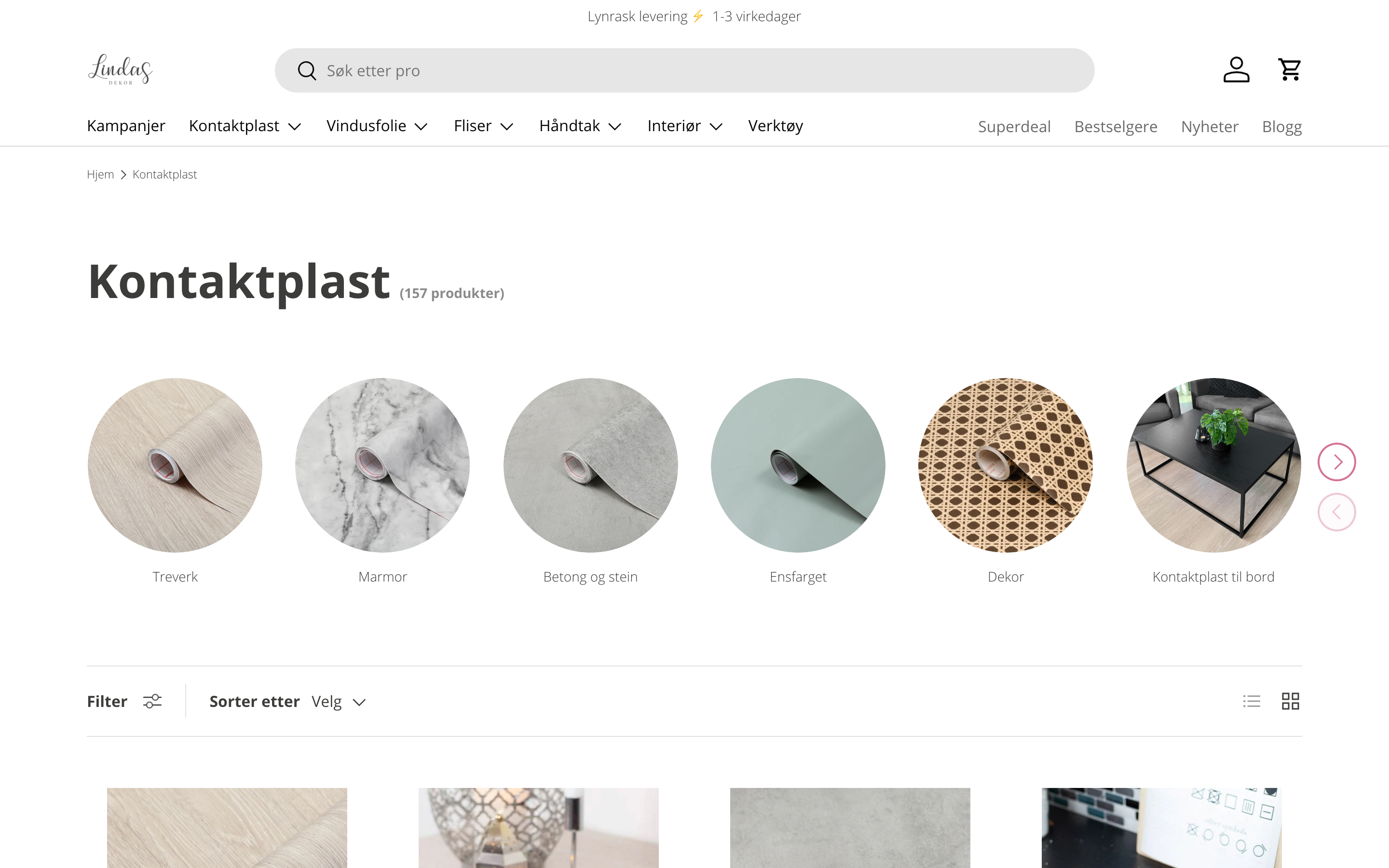 Lindas Dekor screenshot 2