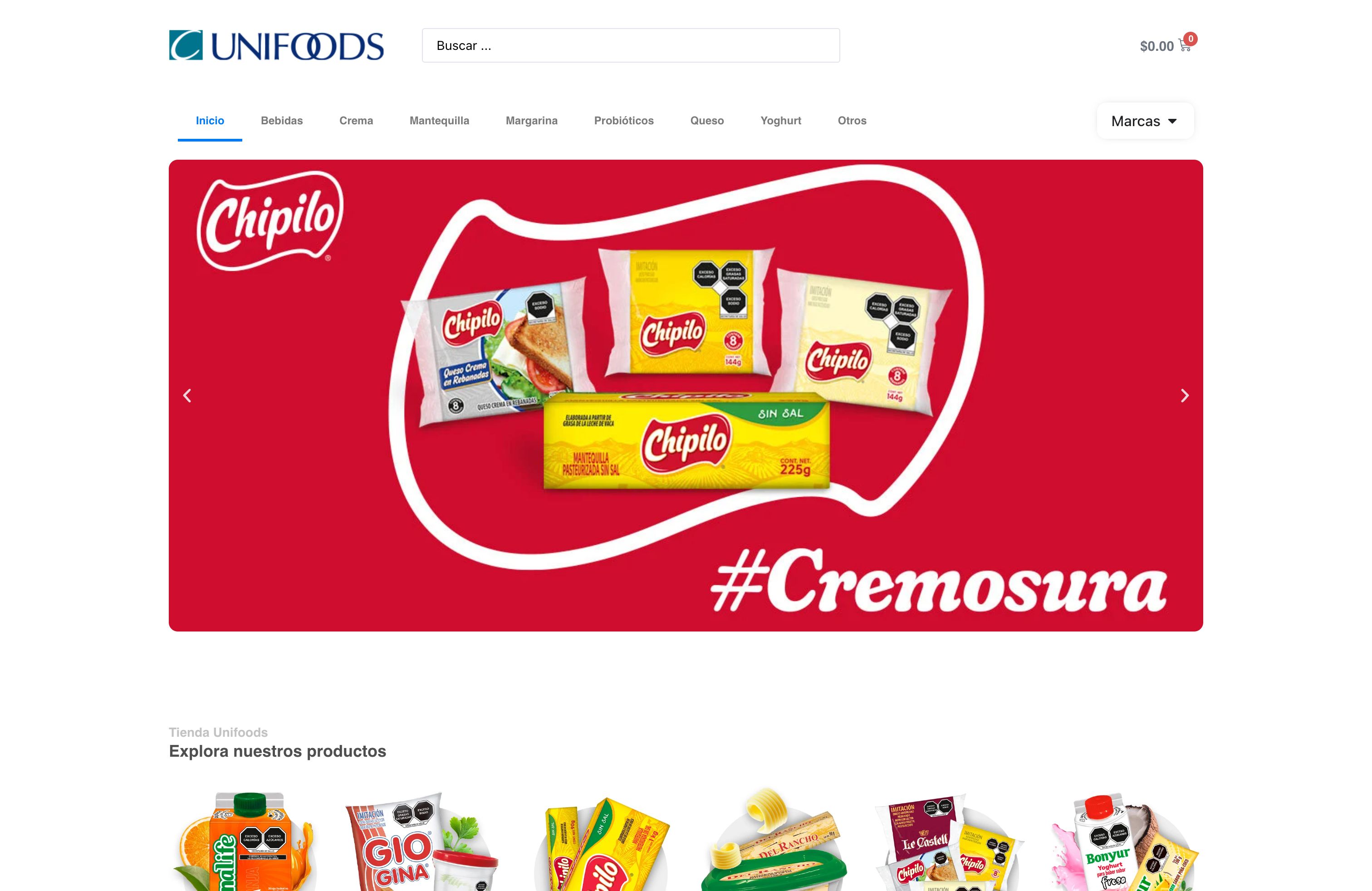 Unifoods screenshot