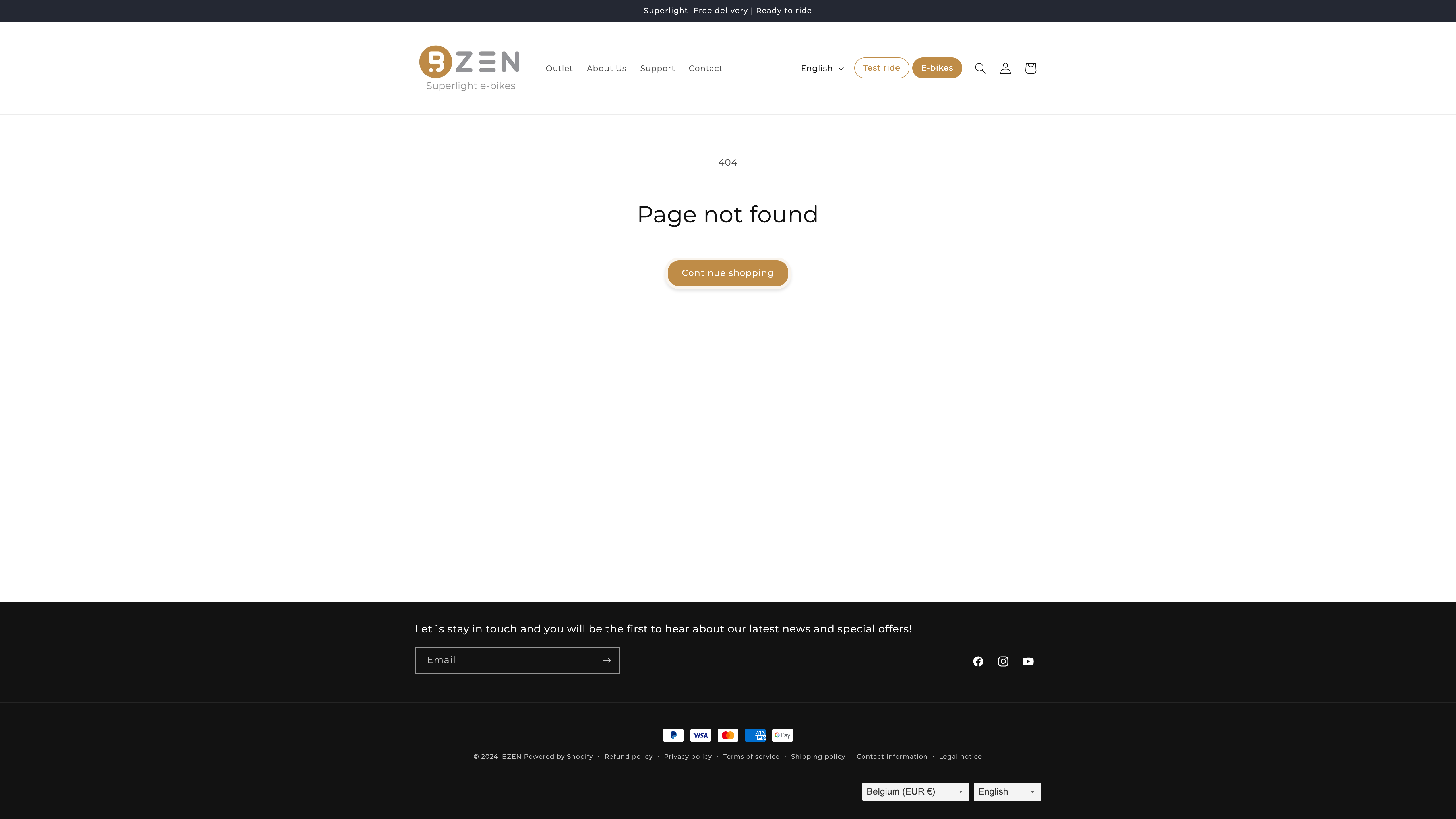 International outlet store screenshot 2