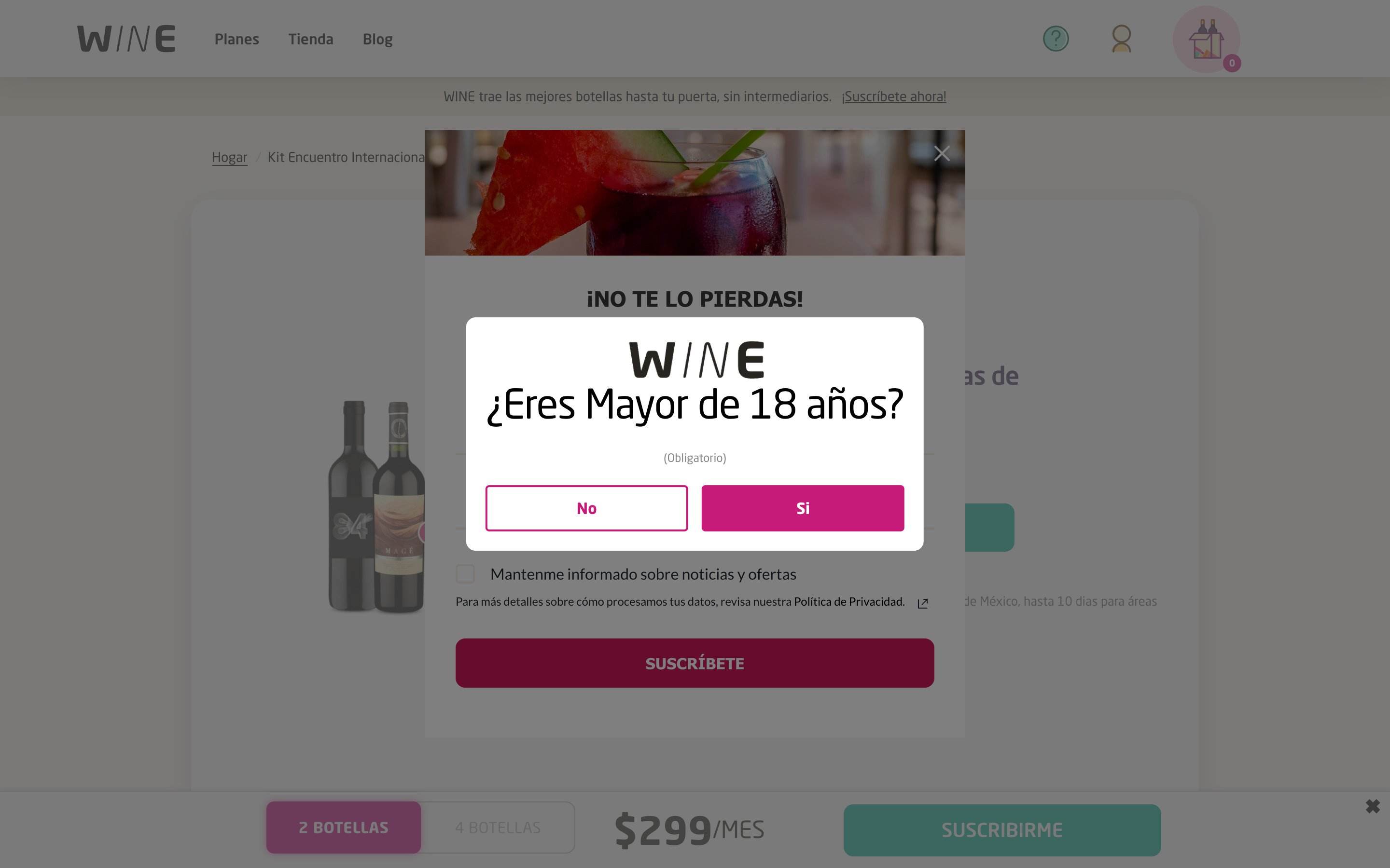 Wine Store design and development screenshot 2