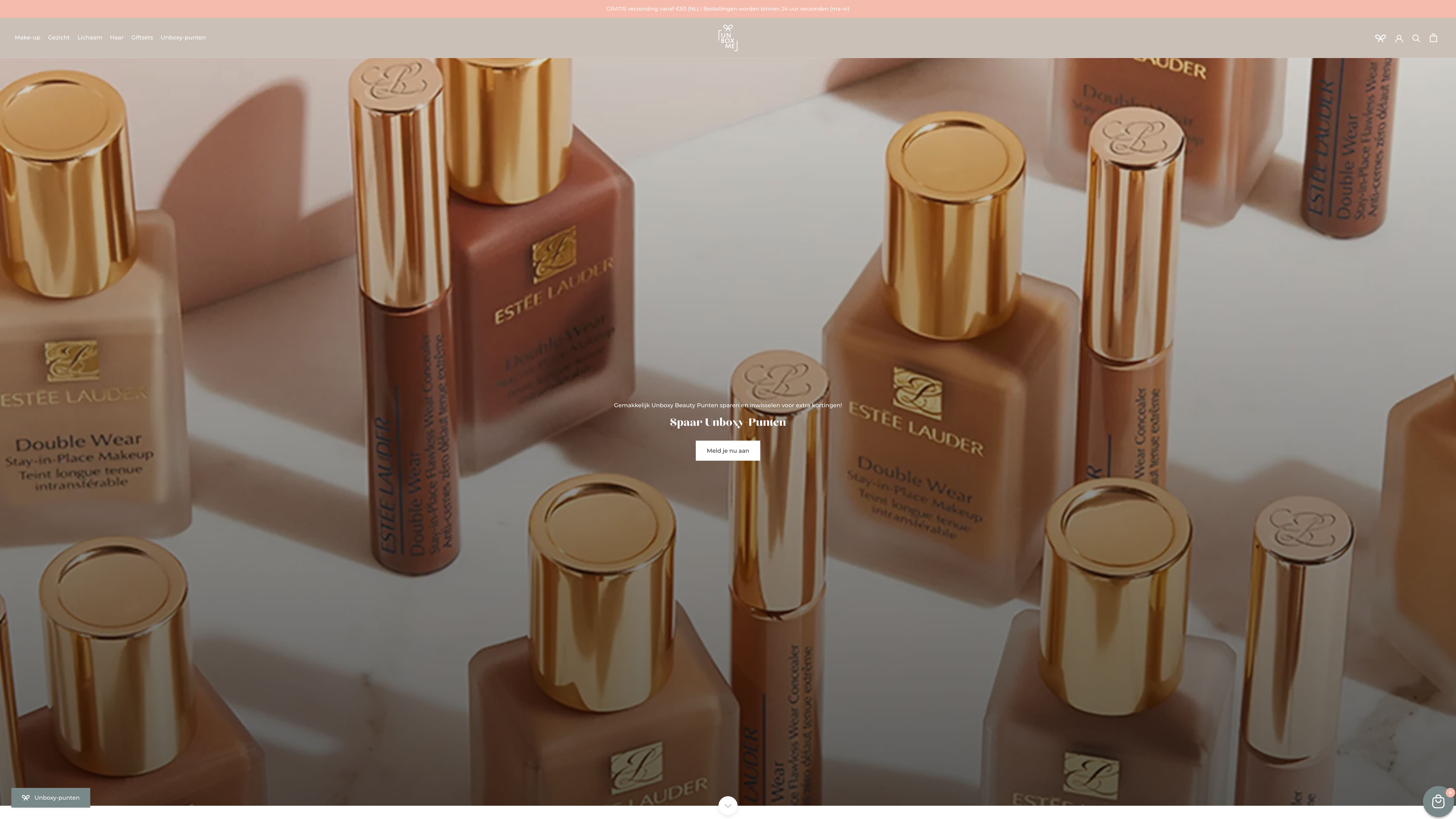 Webshop Unboxme screenshot