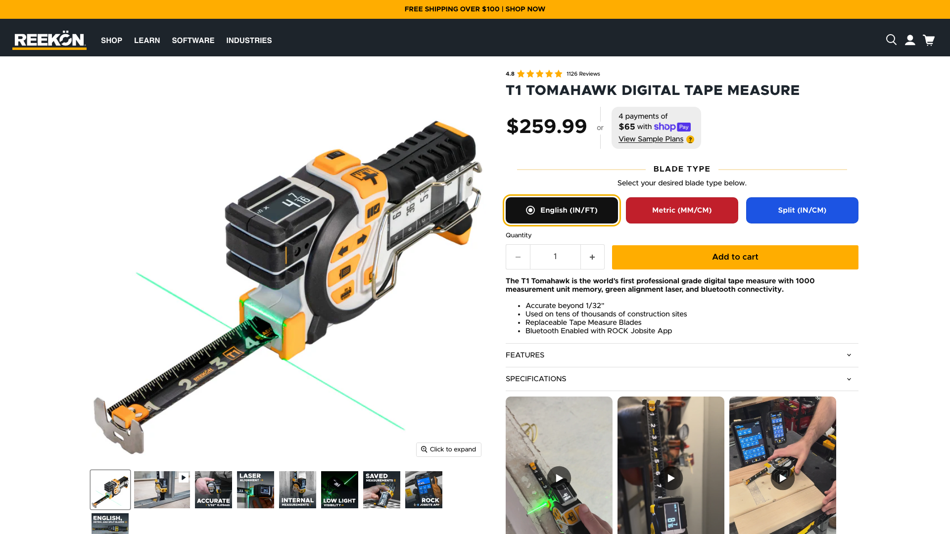 REEKON Tools – Conversion-Focused Custom Shopify Redesign