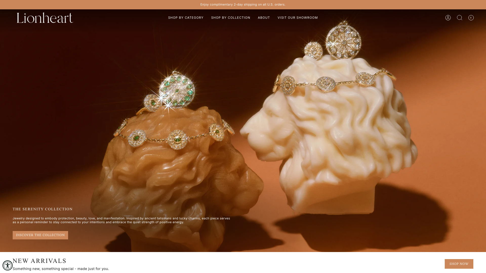 Luxury Jewelry E-commerce Store for Lionheart