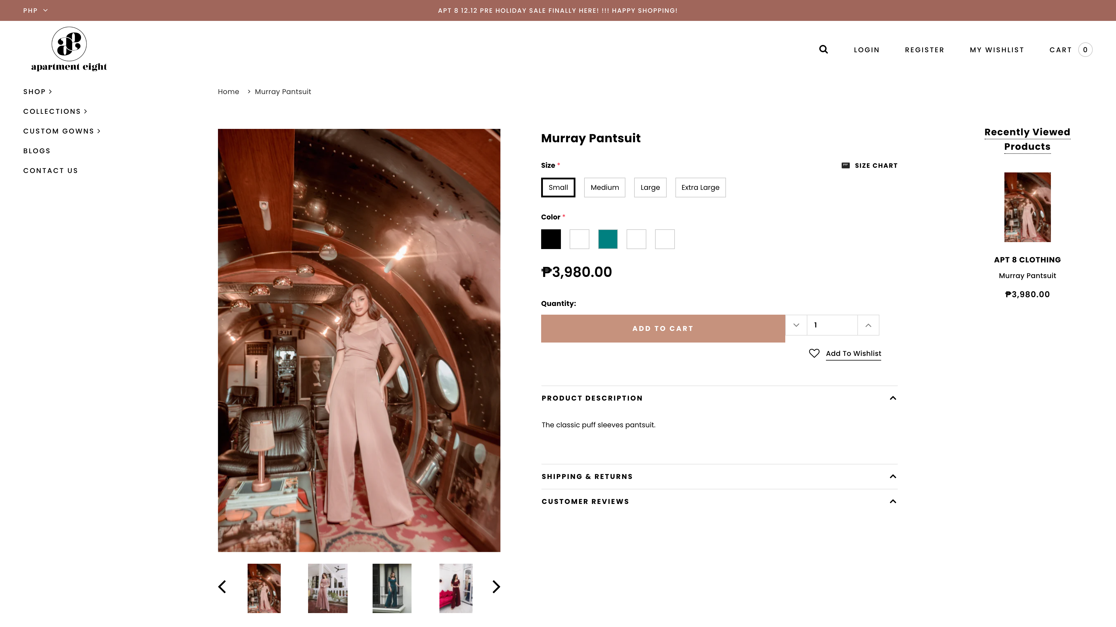 Apartment 8 Clothing Website screenshot 4