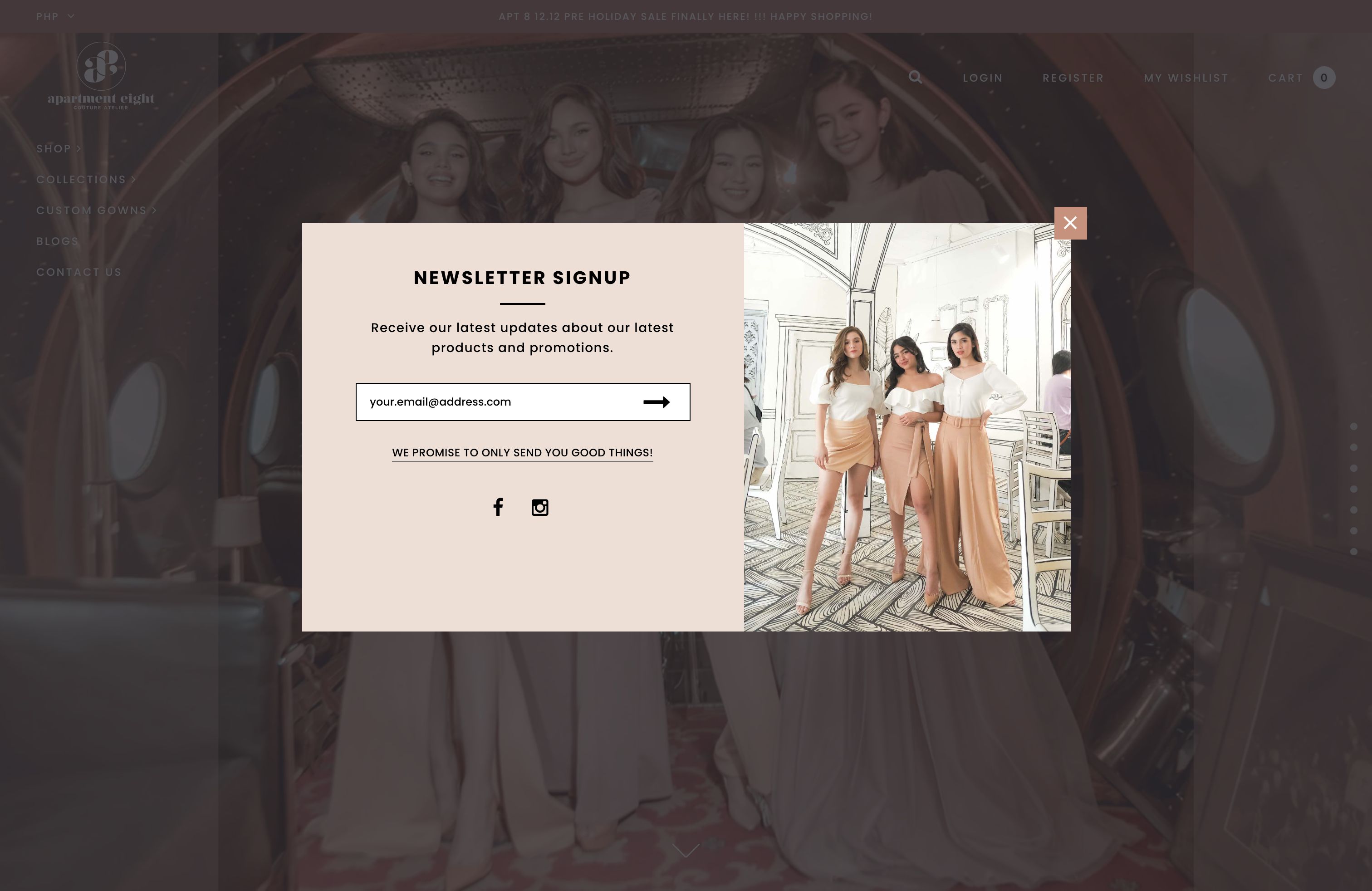 Apartment 8 Clothing Website screenshot 5