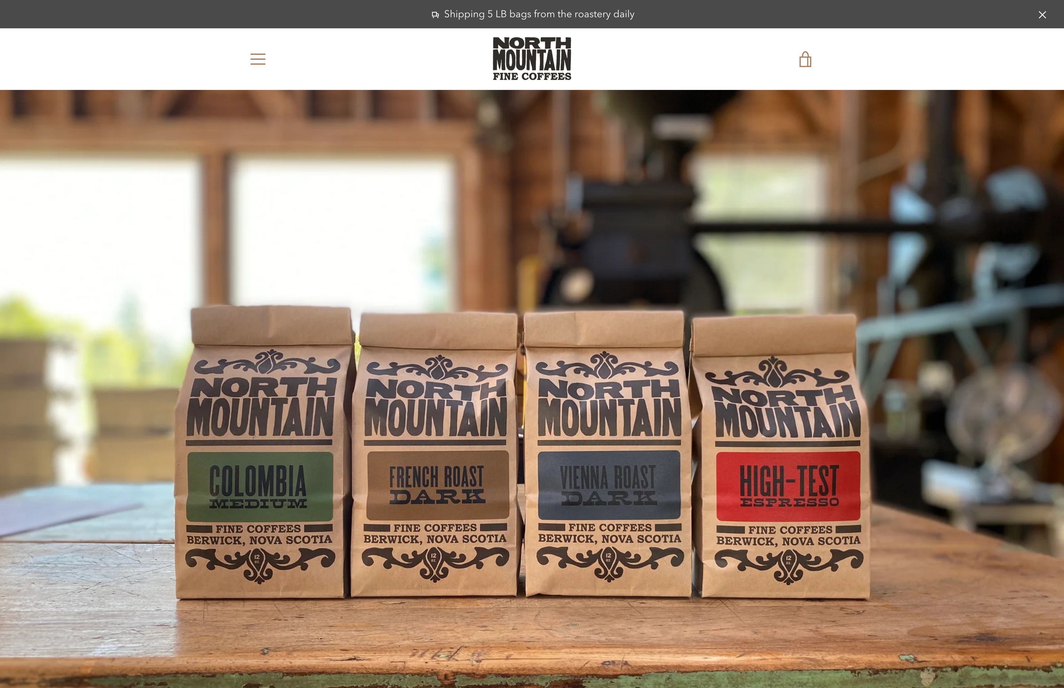 North Mountain Fine Coffees screenshot