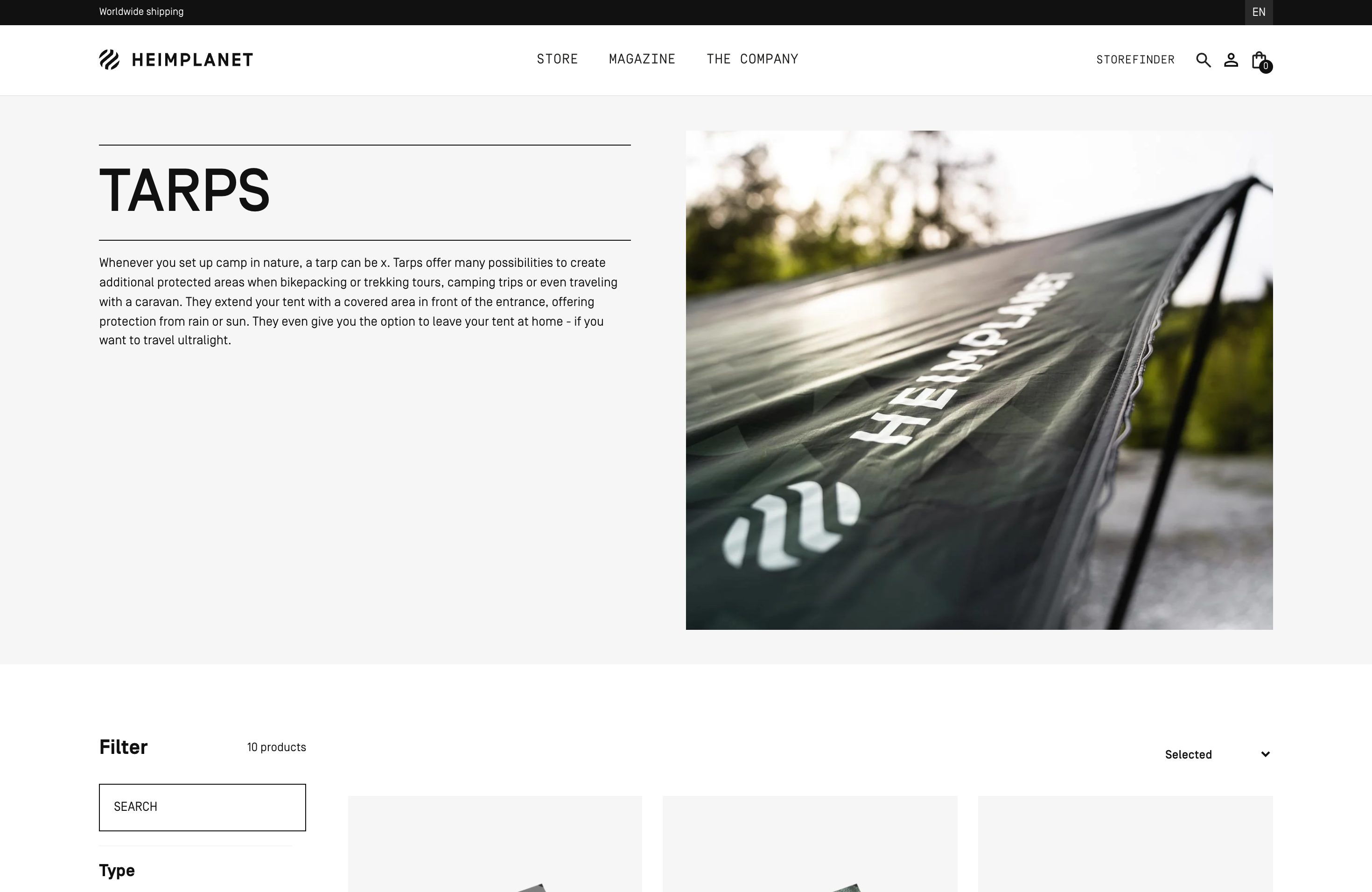 Heimplanet (Outdoor-Zelte & D2C) · Custom Shopify Theme screenshot 3
