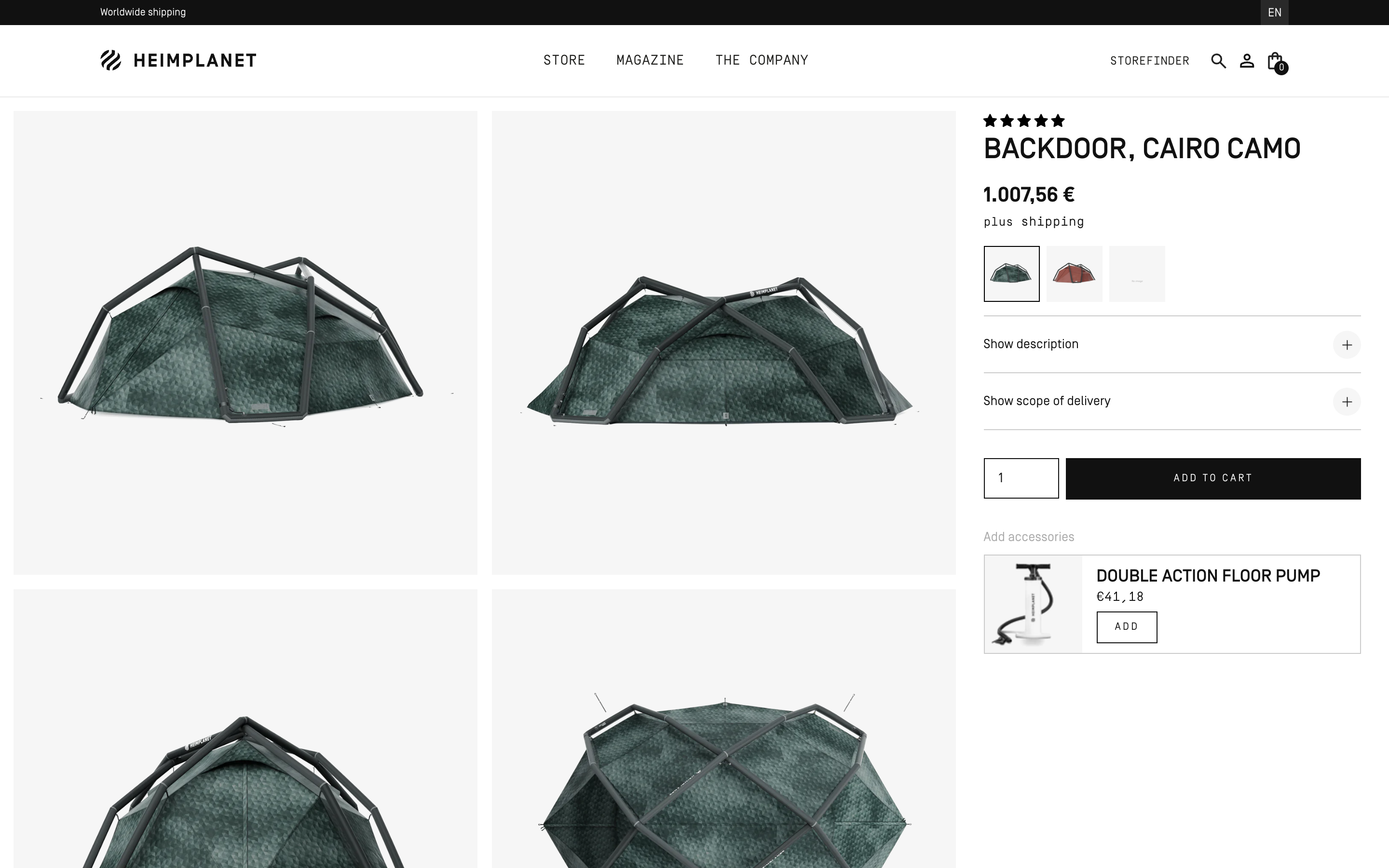 Heimplanet (Outdoor-Zelte & D2C) · Custom Shopify Theme screenshot 5