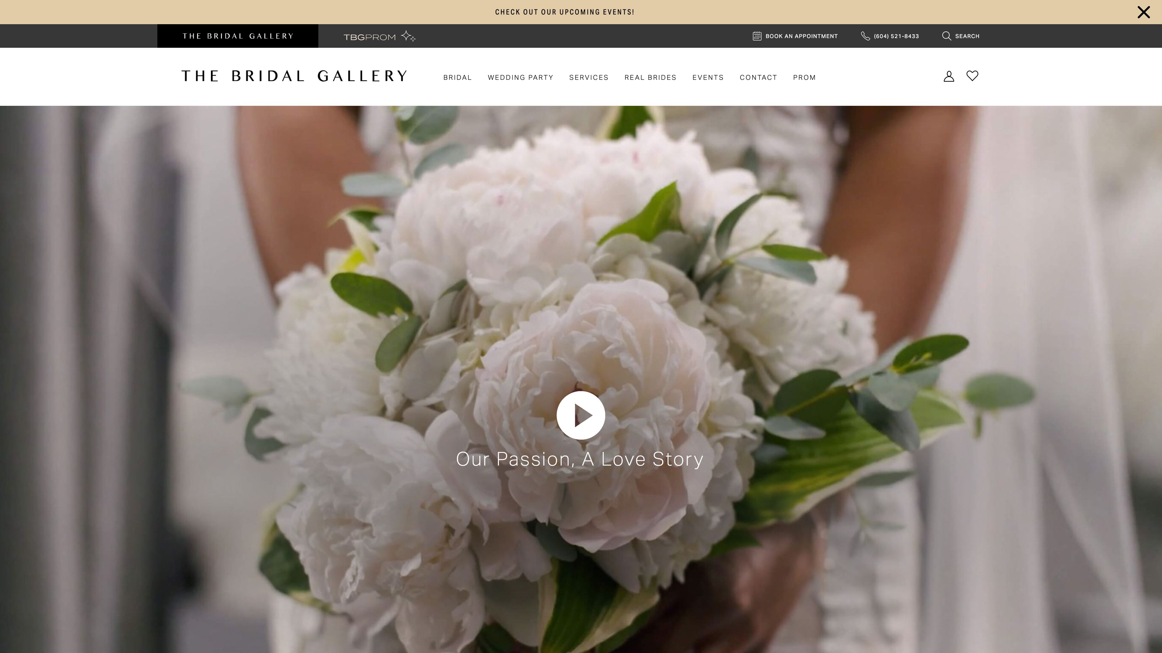 Elegant Custom Shopify Website Development for The Bridal Gallery