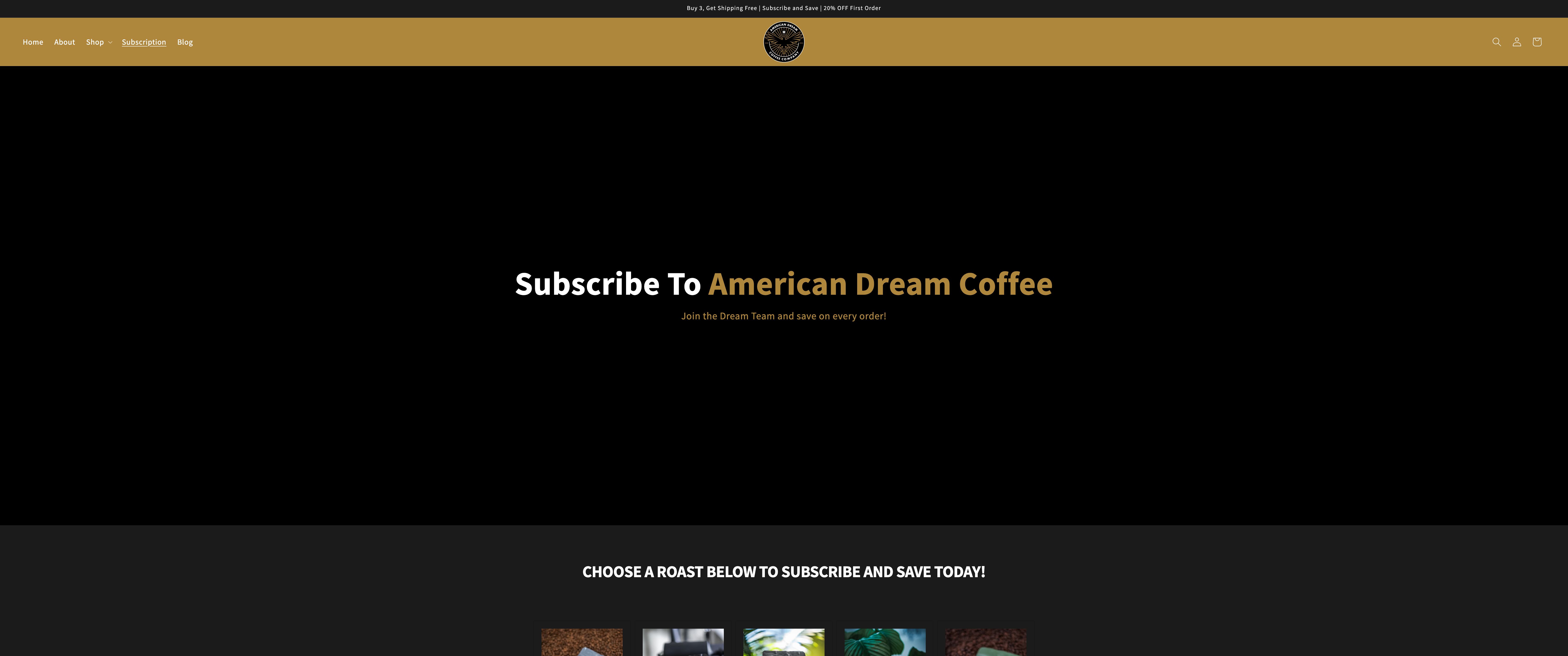 Custom Shopify Development for American Dream Coffee
