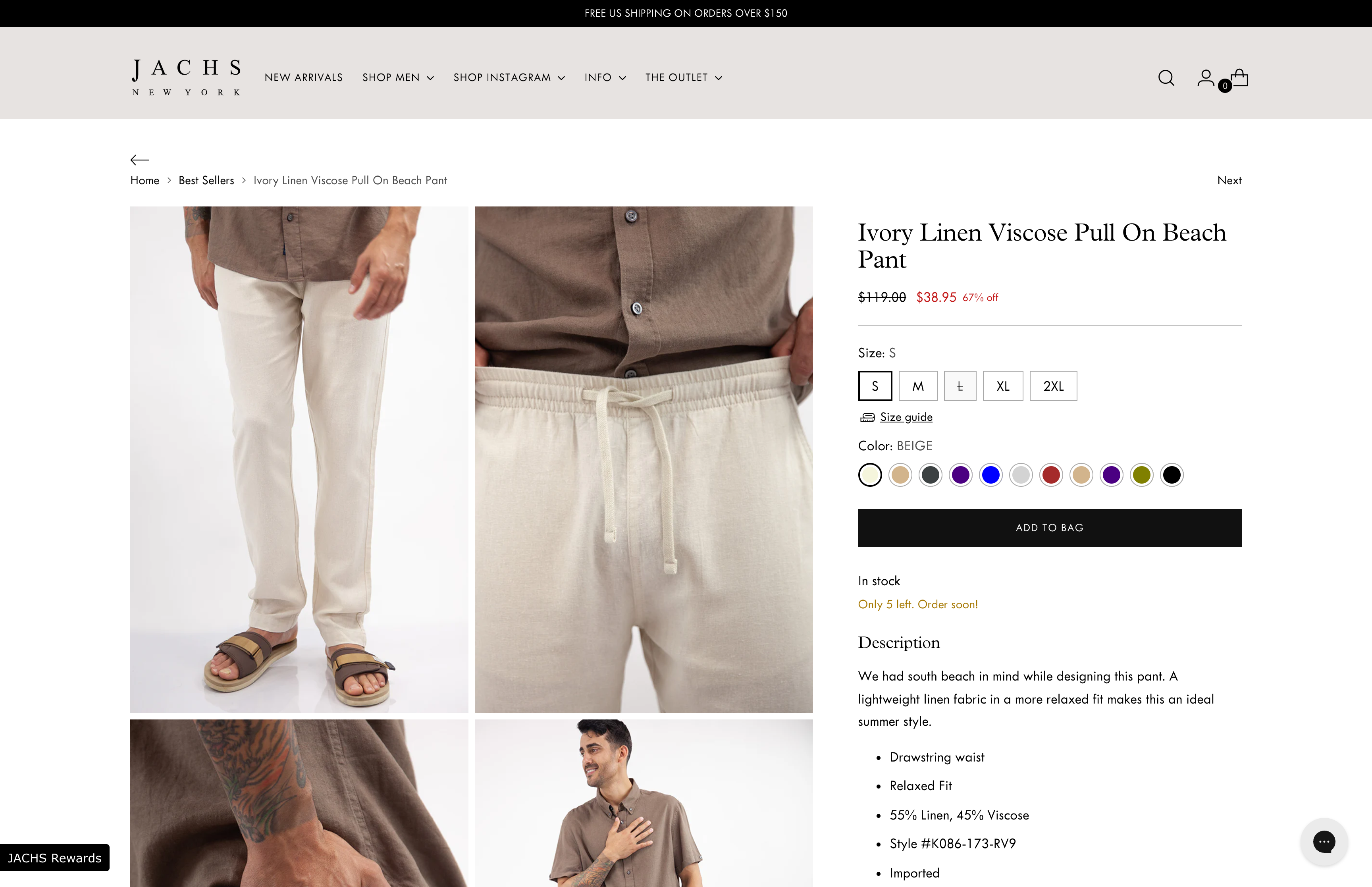 Jachs NY - Shopify Plus design and implementation screenshot 3