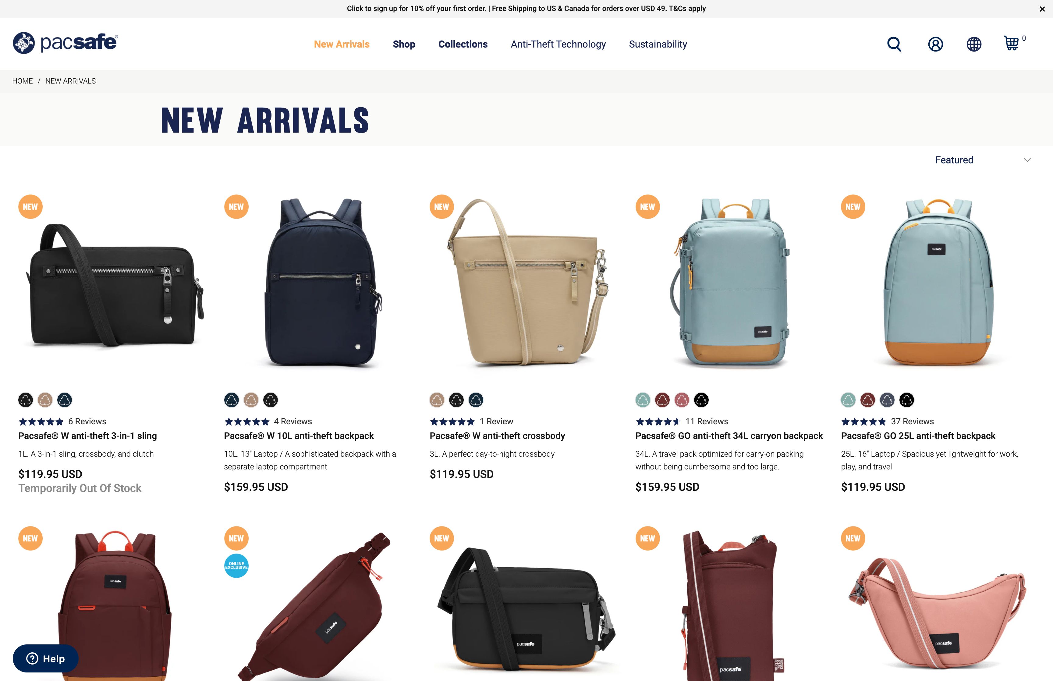 Pacsafe - Anti-Theft Backpacks & Travel Luggage Shopify Success Story screenshot 4