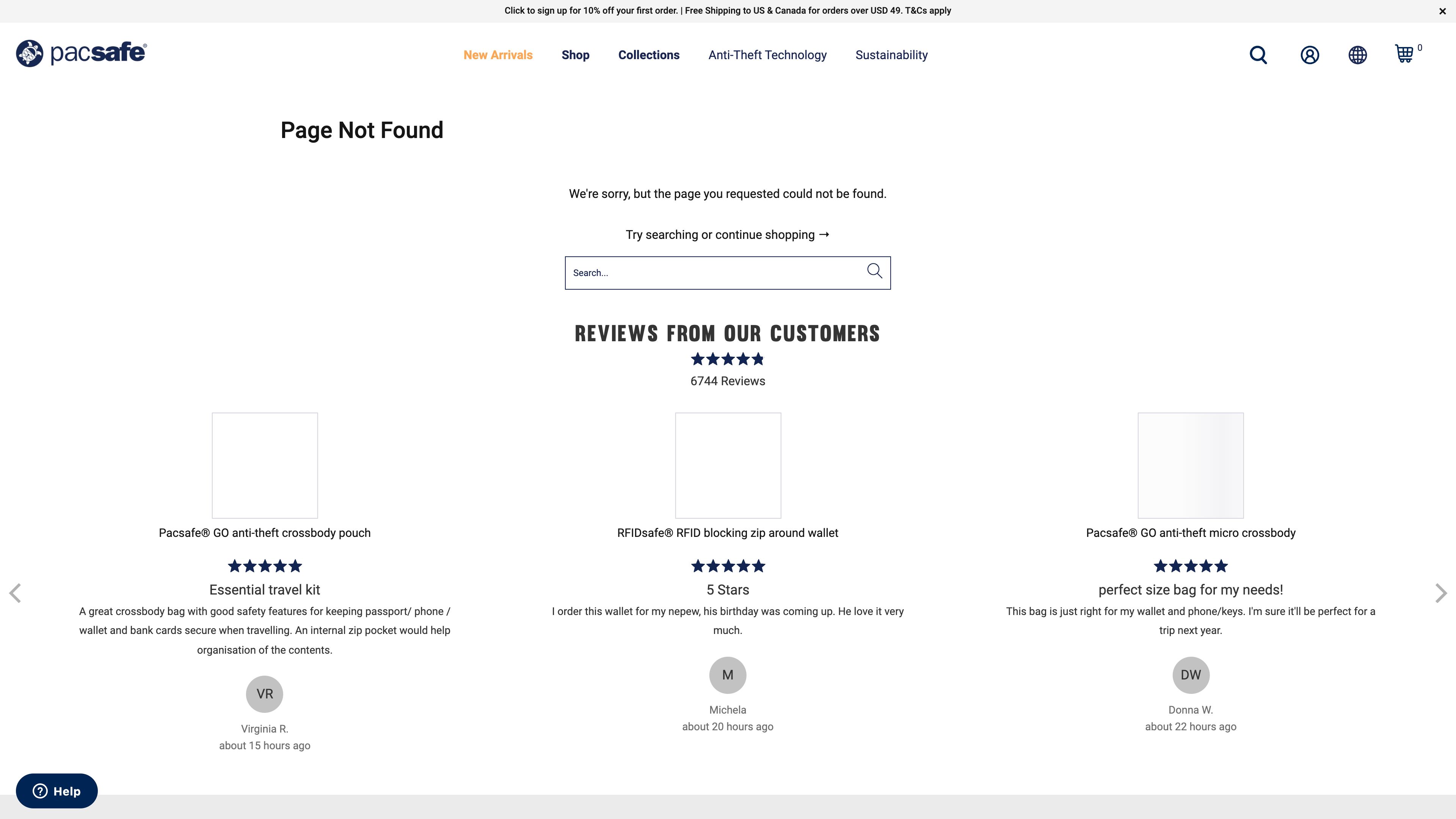Pacsafe - Anti-Theft Backpacks & Travel Luggage Shopify Success Story screenshot 3