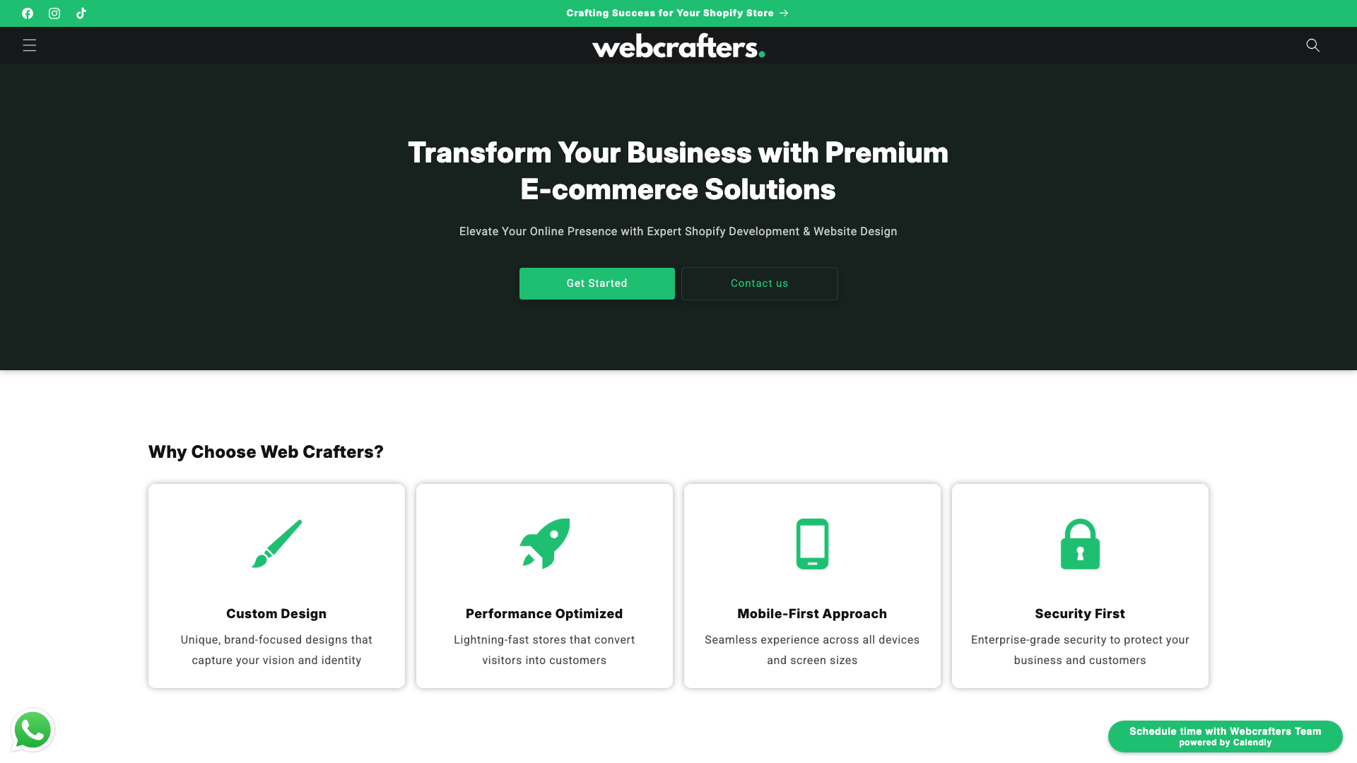 Web Crafters - Our Own Website