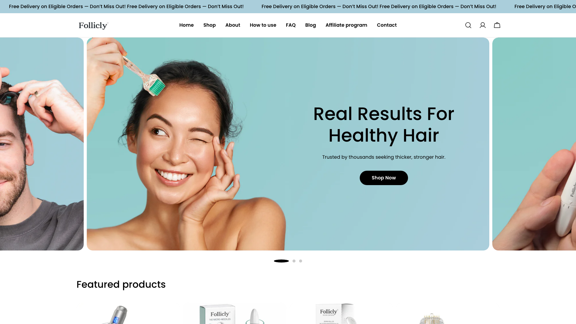Follicly – New Store Build & SEO