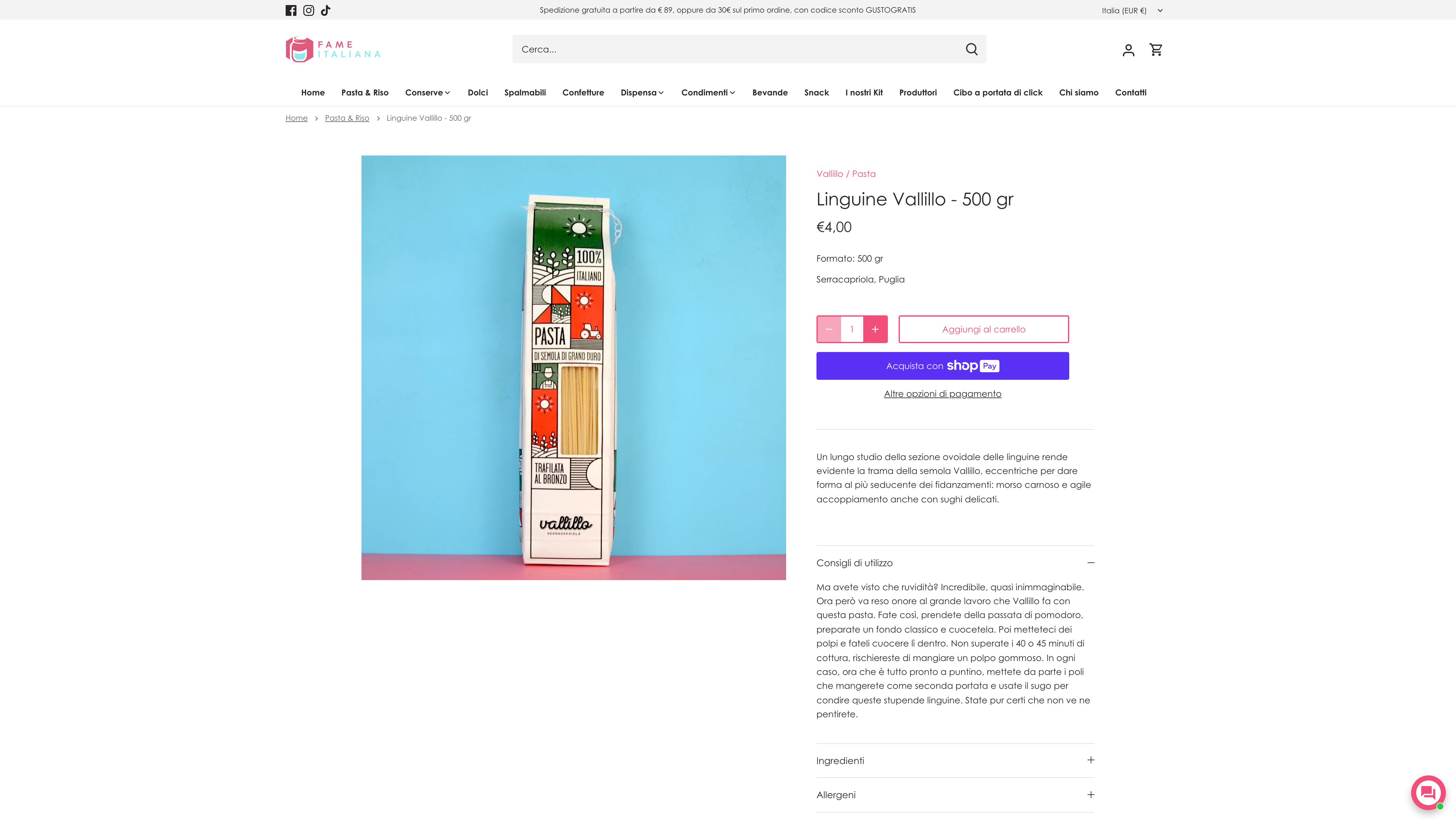 Fameitaliana - L'autentica cucina italiana nella tua dispensa screenshot 4