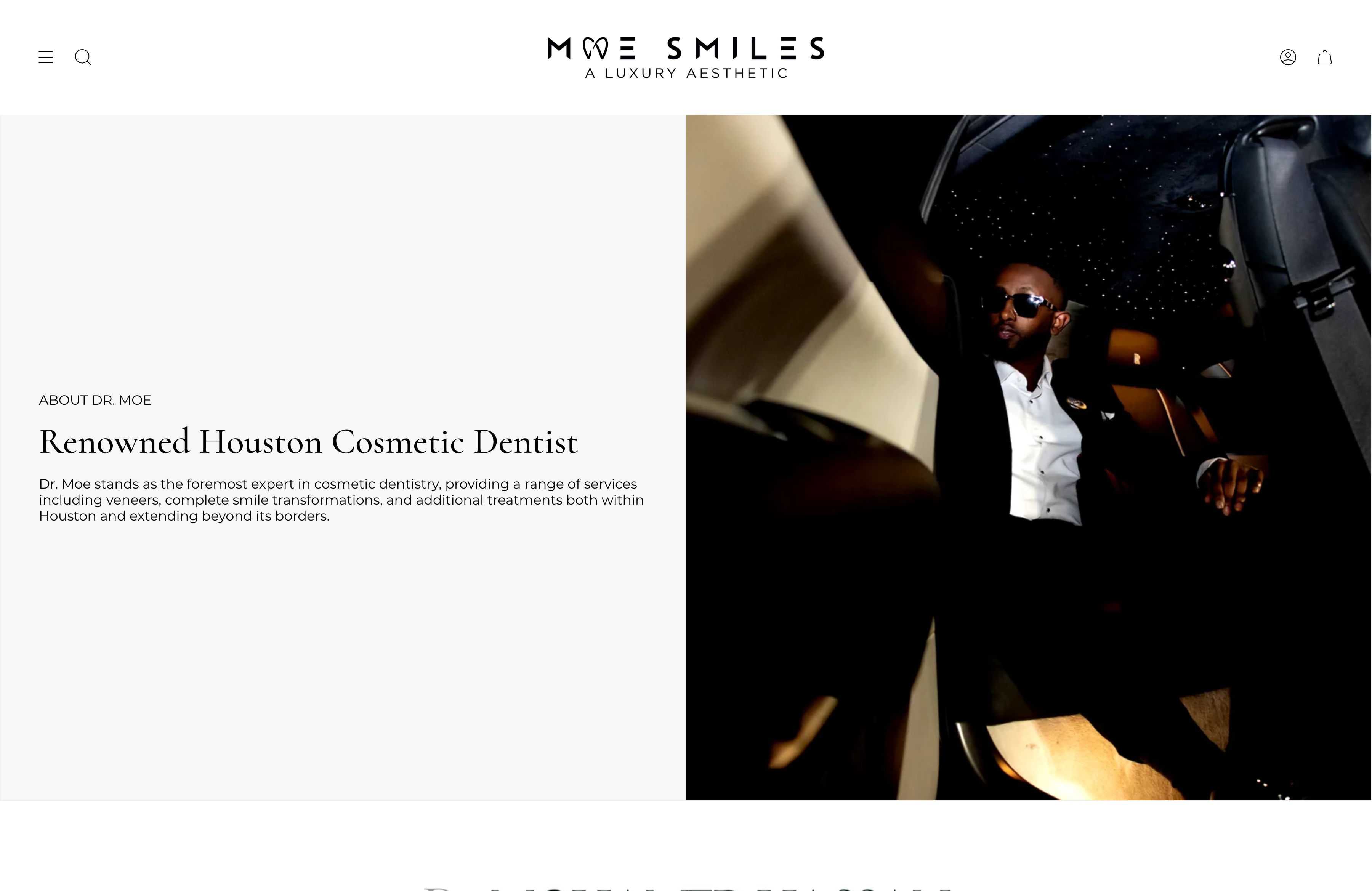 Comprehensive Website Design for Dr. Moe: Esteemed Houston Cosmetic Dentist