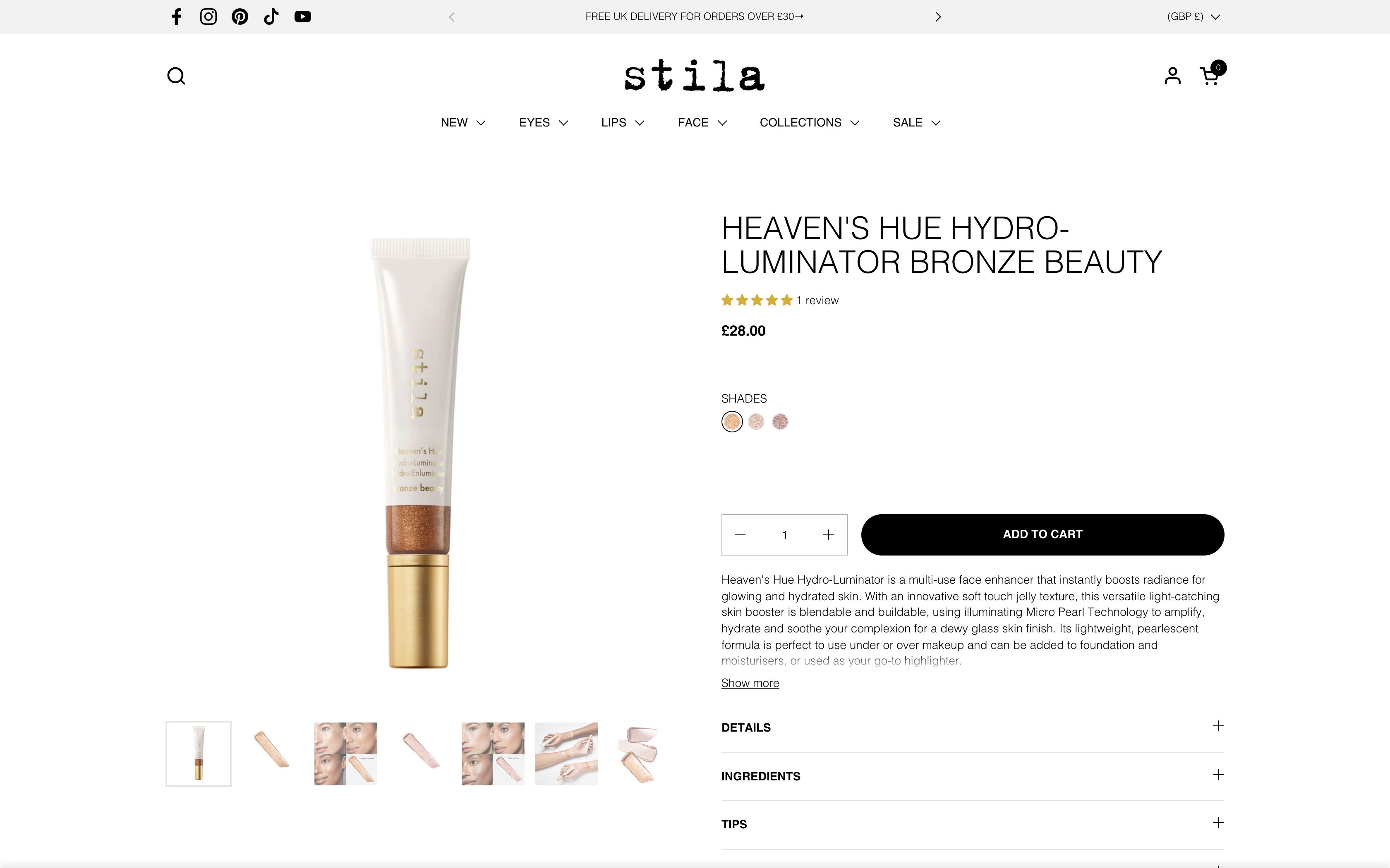 Stila UK screenshot 2