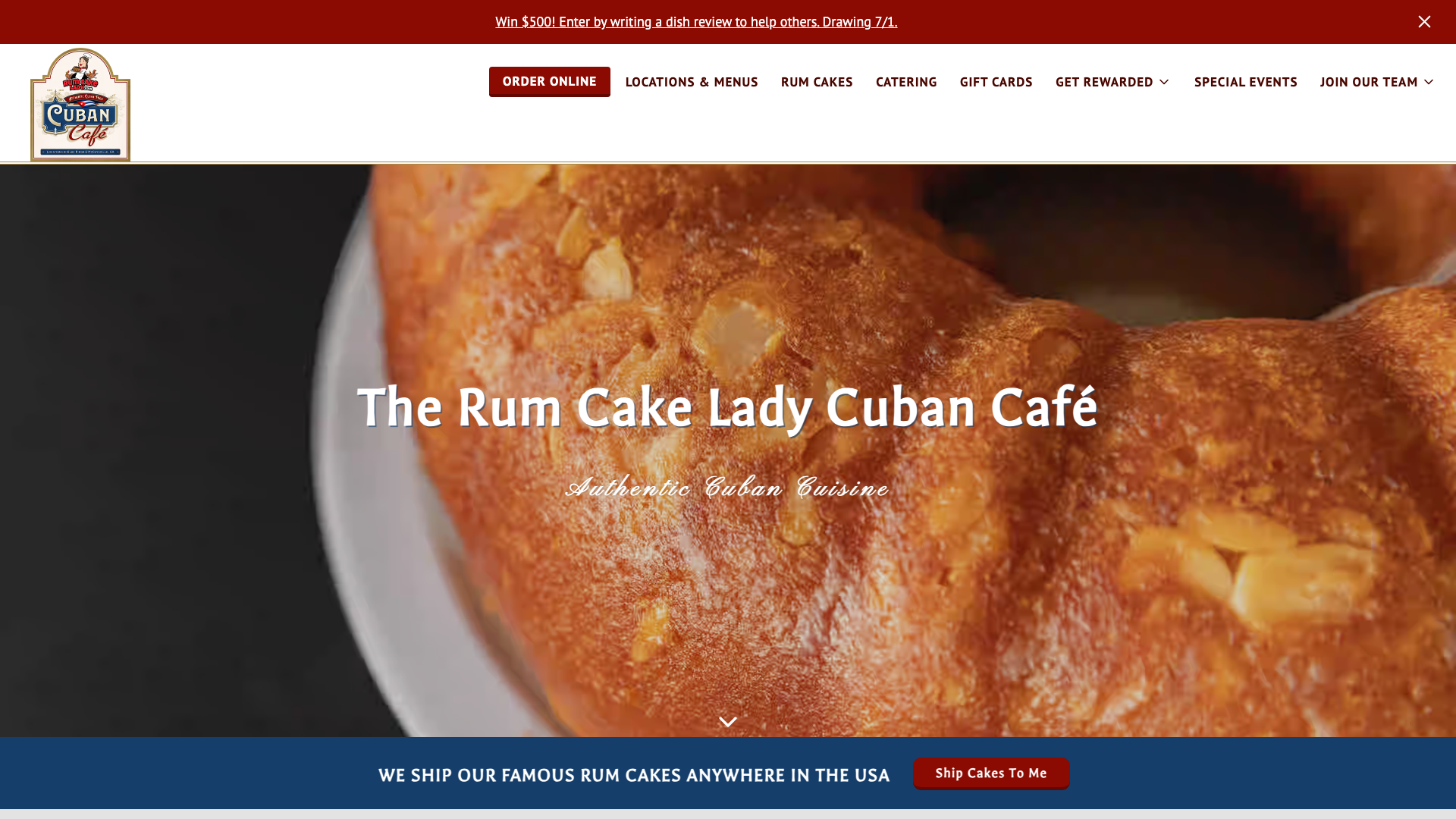 Rum Cake Lady Cuban Cafe screenshot
