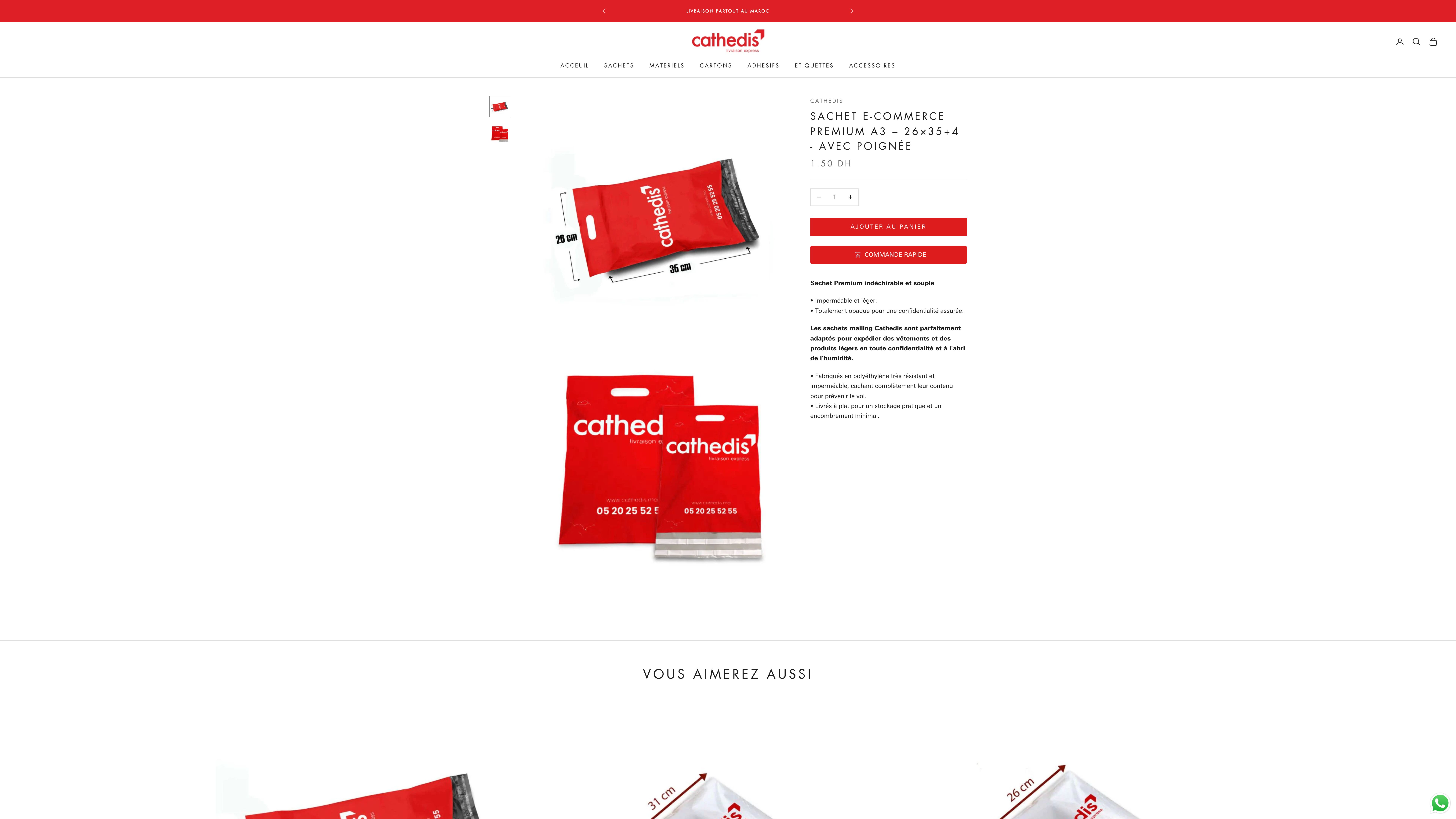 Cathedis - Shopify Store Creation for Packaging Services screenshot 5