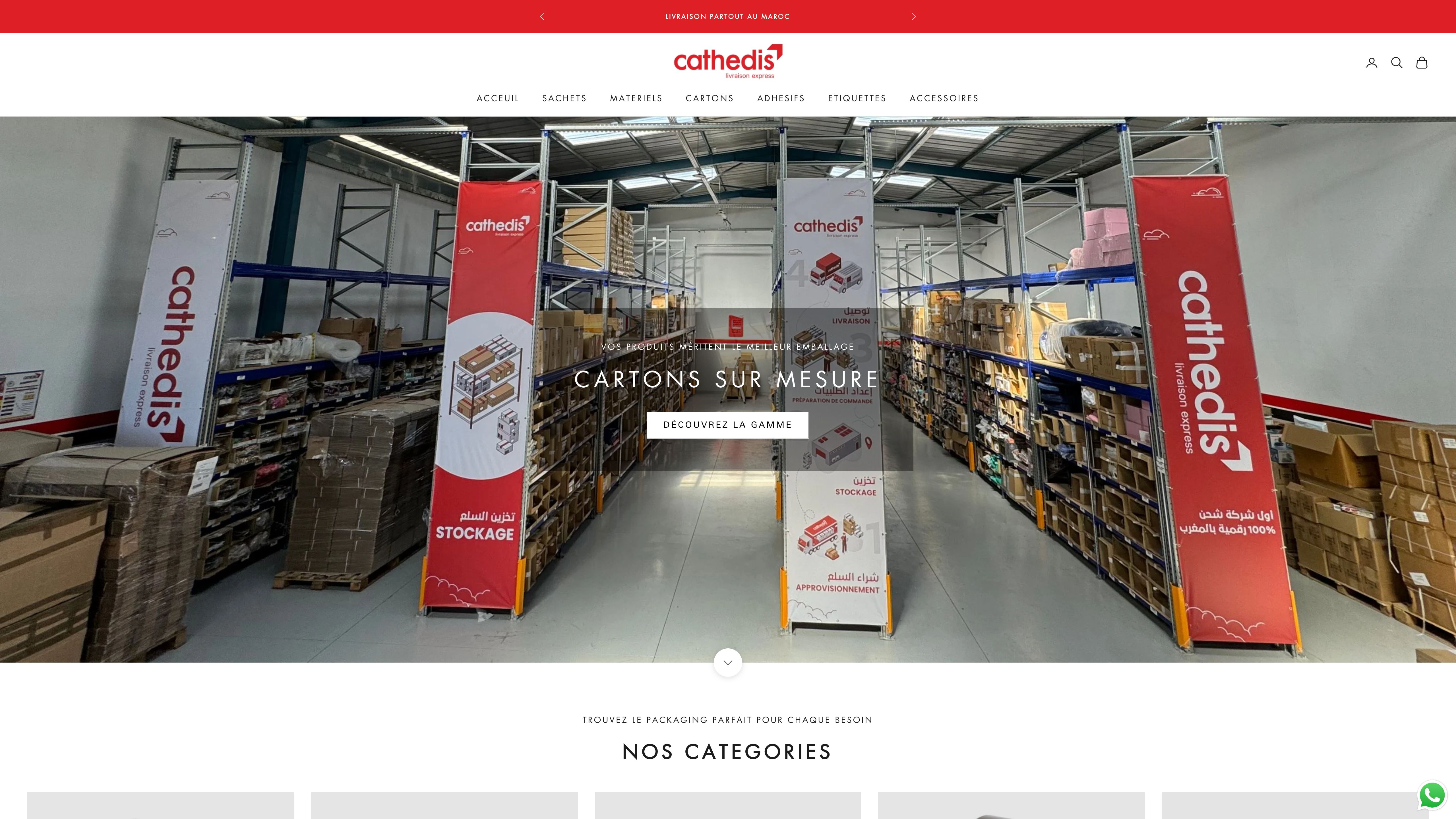 Cathedis - Shopify Store Creation for Packaging Services screenshot 6