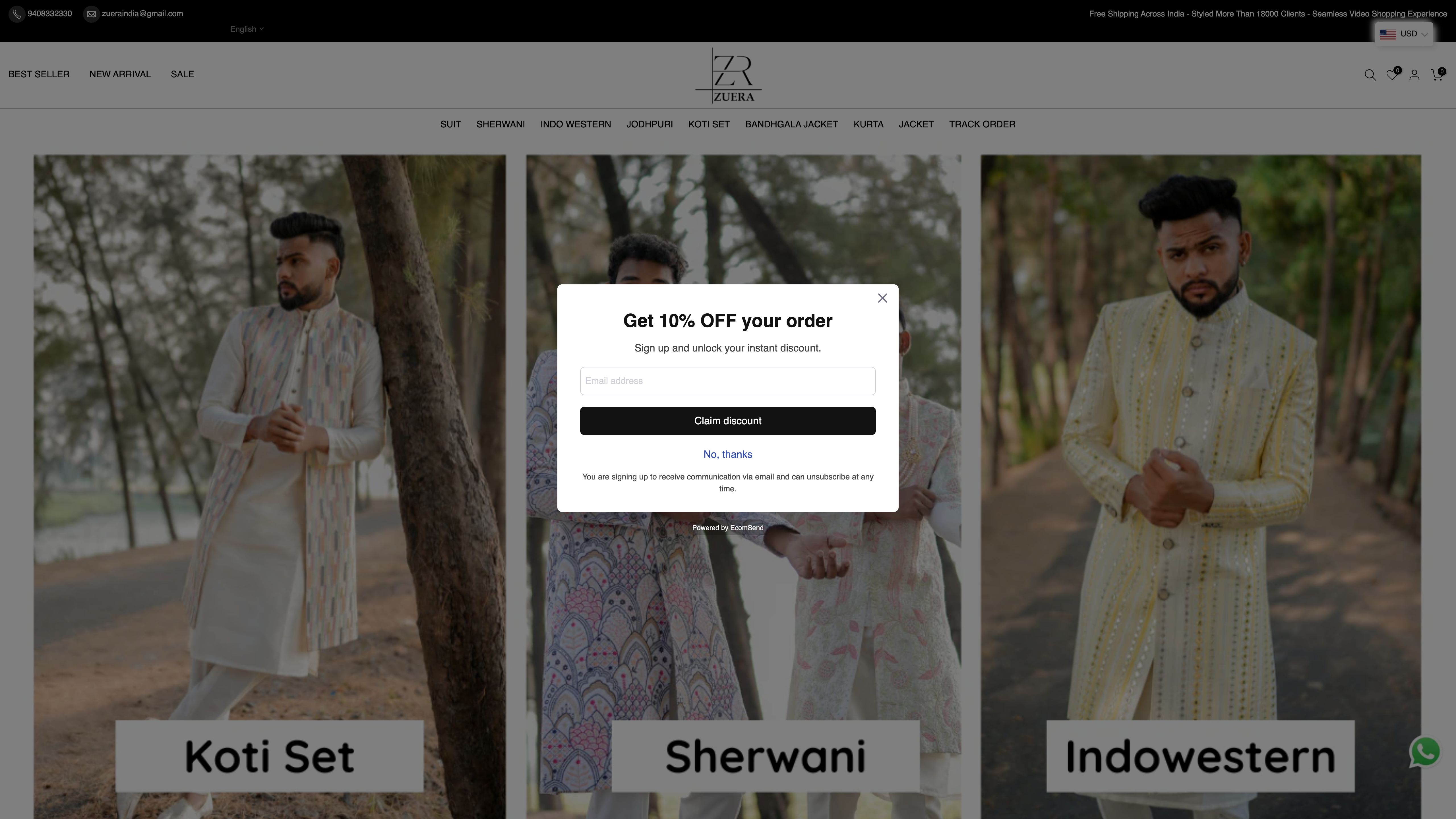Fashion Store Configuration from Figma Design - Zuera Ethnic Wear screenshot 6