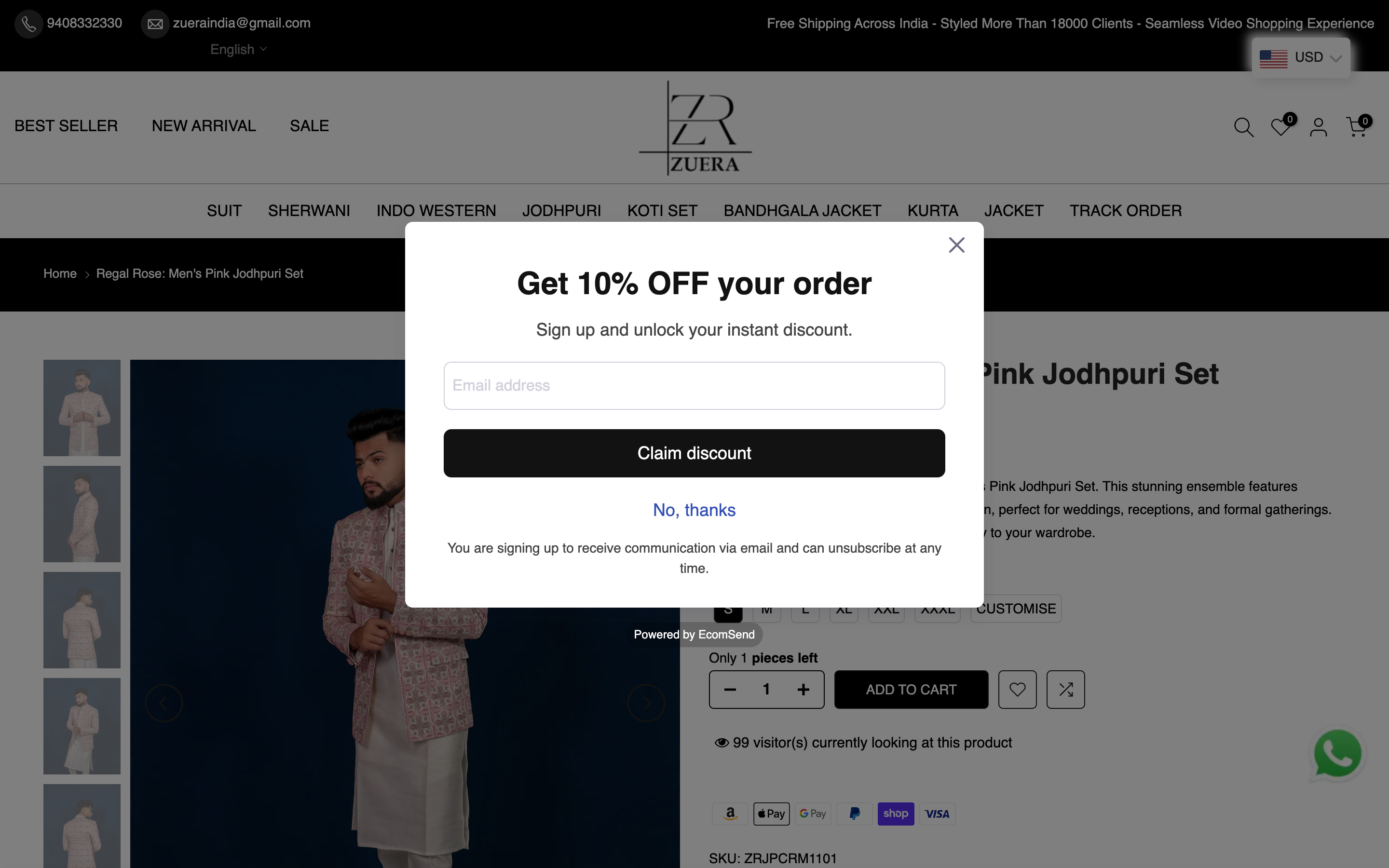 Fashion Store Configuration from Figma Design - Zuera Ethnic Wear screenshot 4