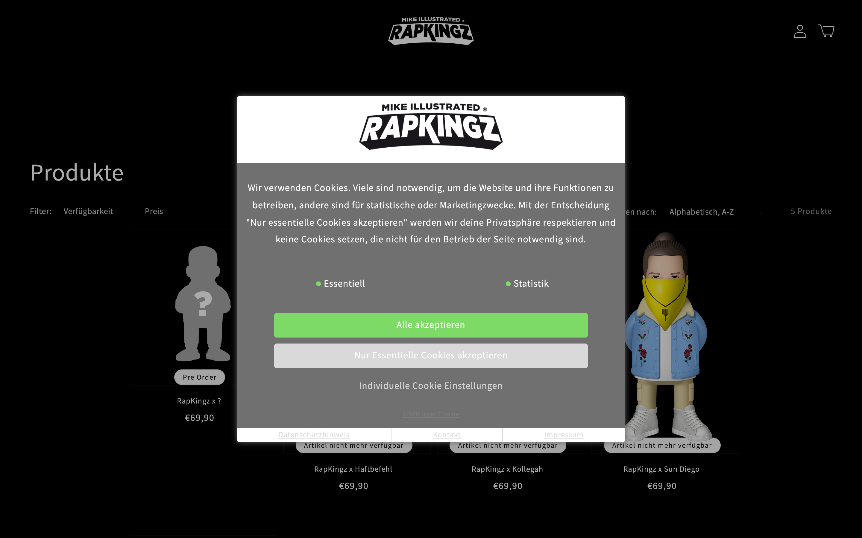 Einzigartiger 1 Produkt Shop für RAPKINGZ screenshot