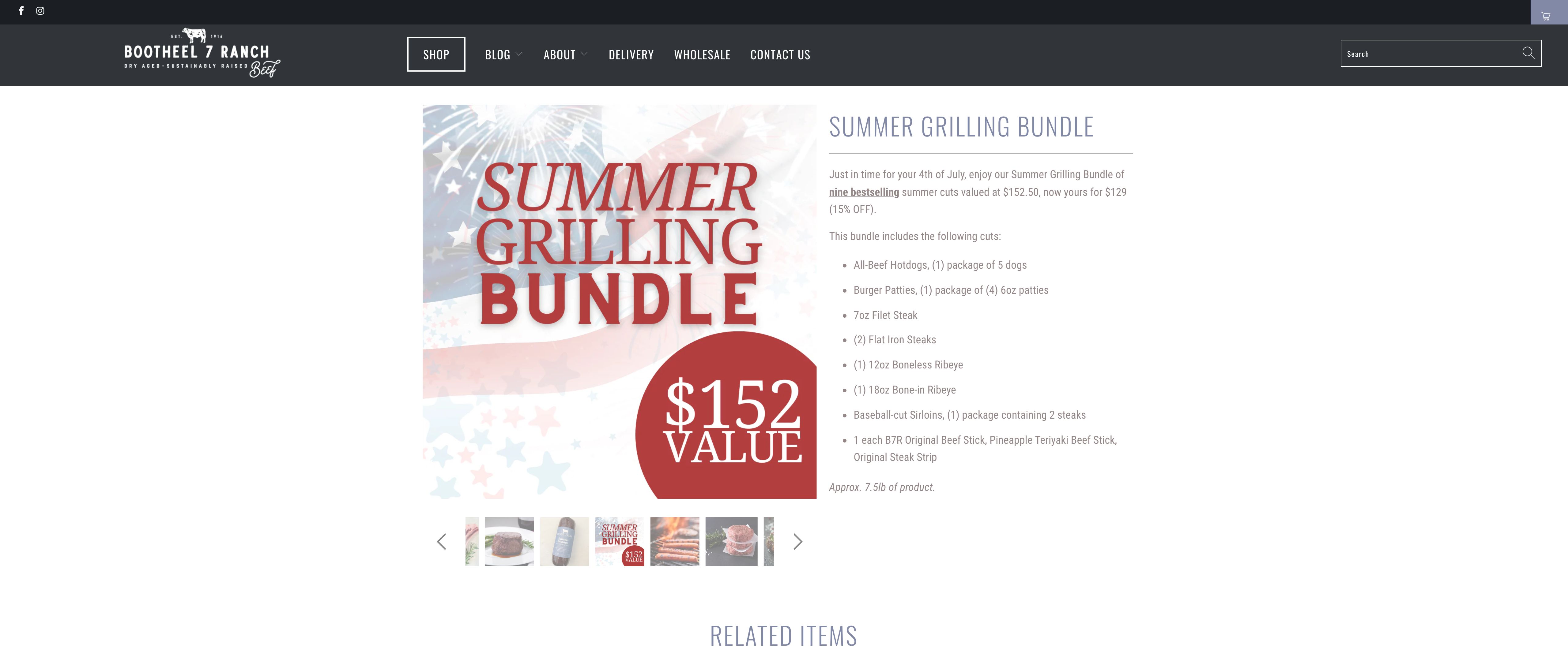 Bootheel7Ranch Custom 1 Page Shopping Experience screenshot 3