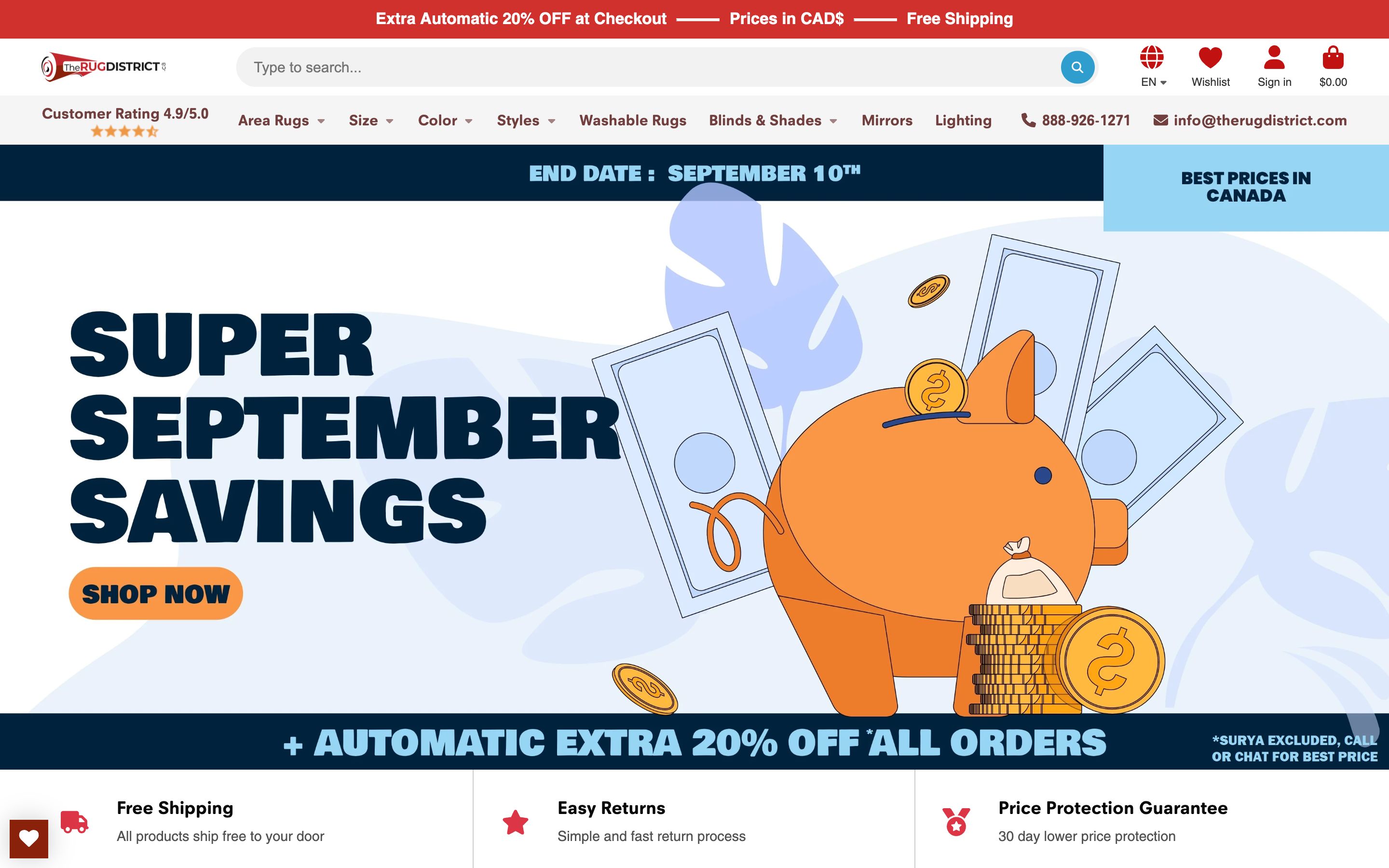 The Rug District Canada - SEO, Theme and Website Development screenshot 7