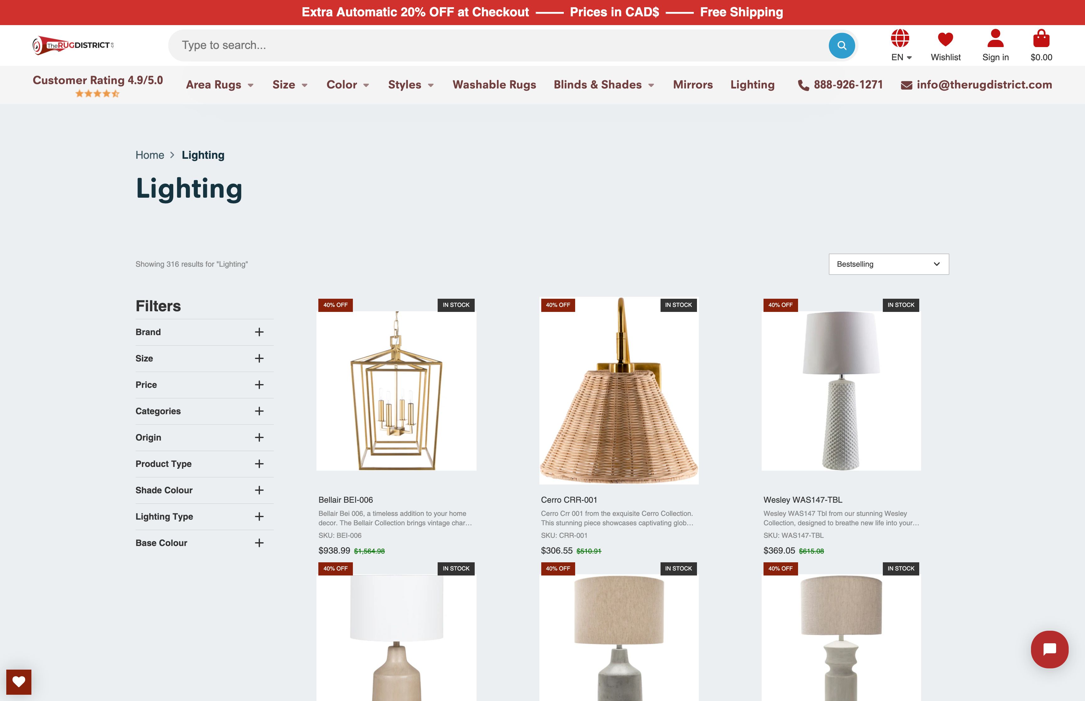 The Rug District Canada - SEO, Theme and Website Development screenshot 4