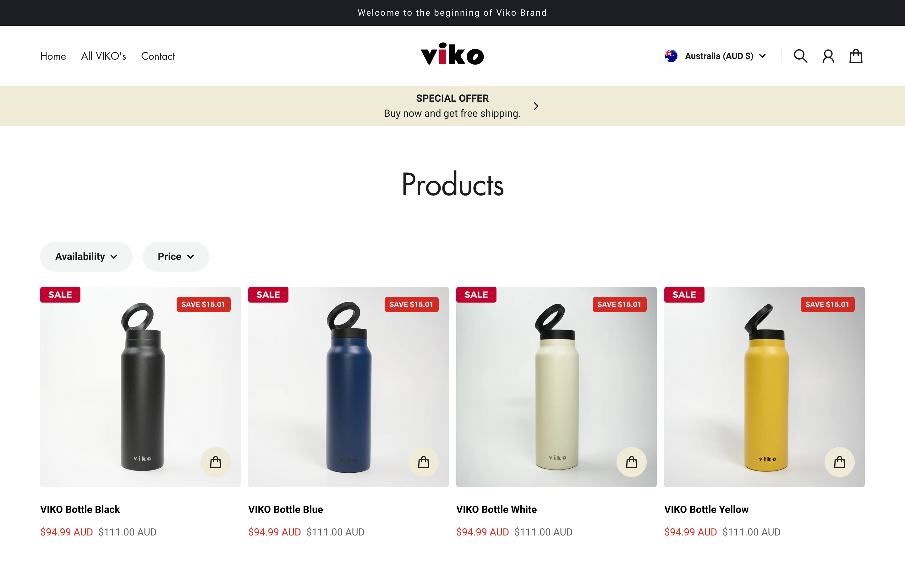 Viko Bottle Australia screenshot 2