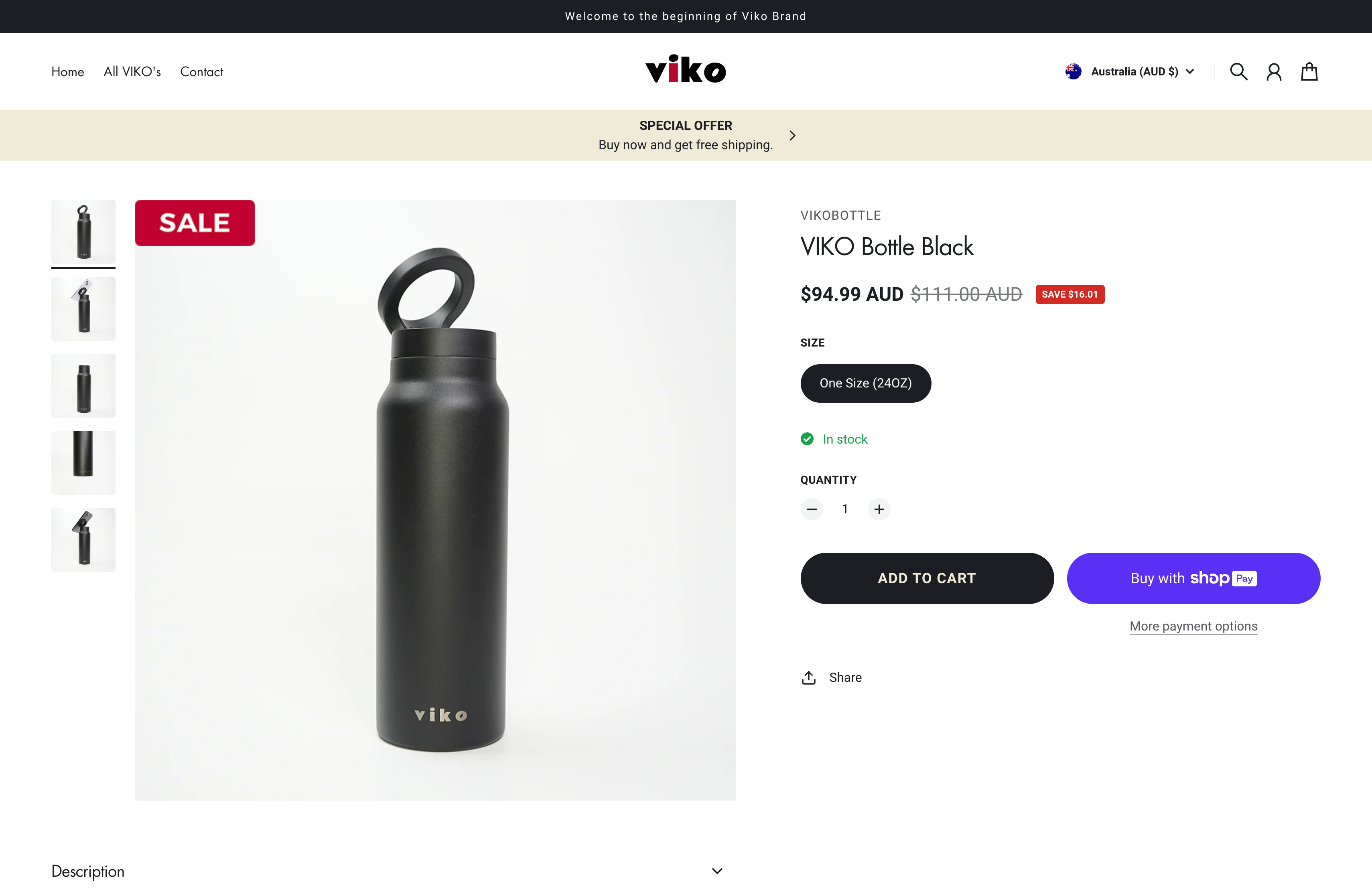 Viko Bottle Australia screenshot 3