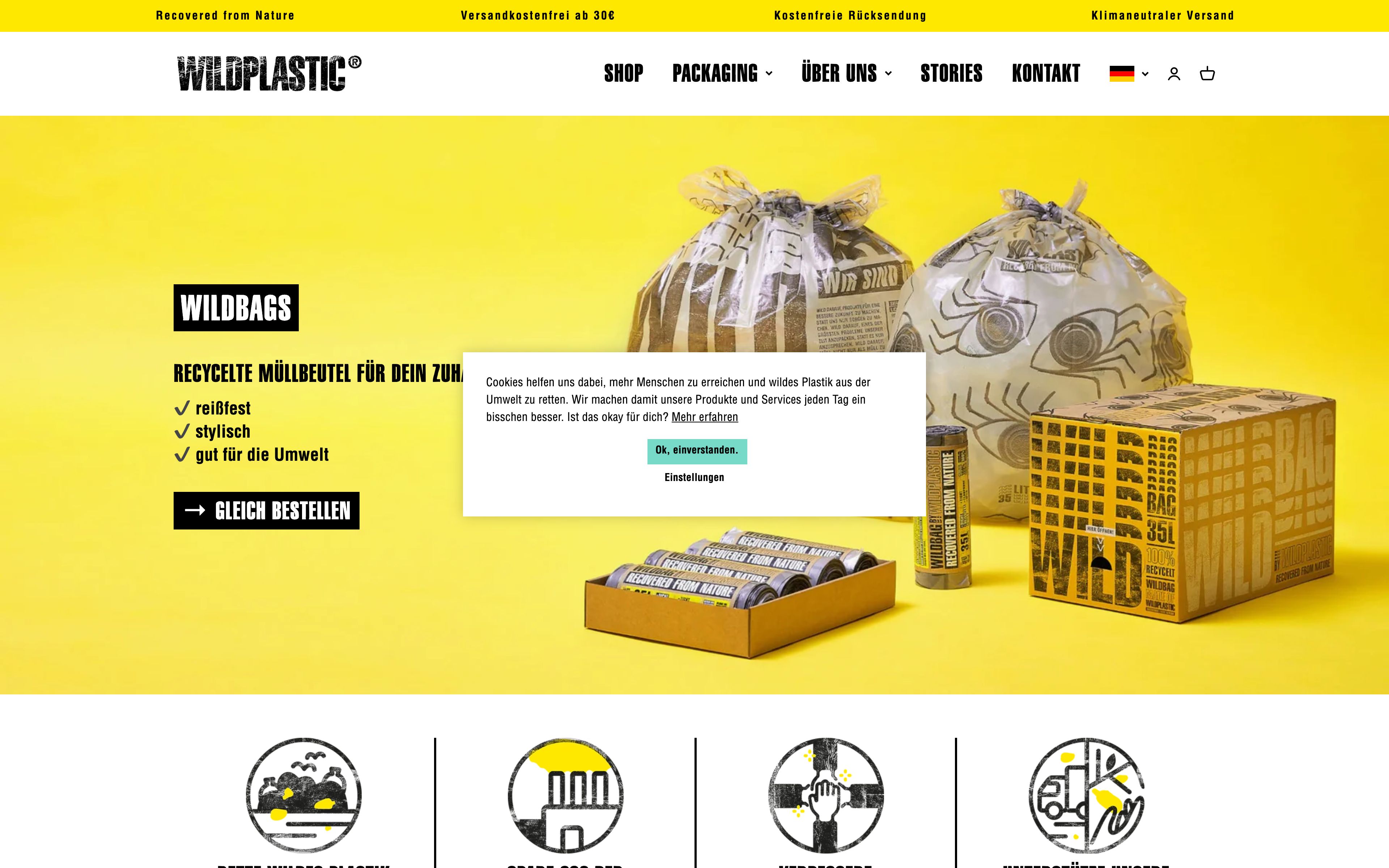 Komplette Shopify Konzeption und Betreuung für Wildplastic