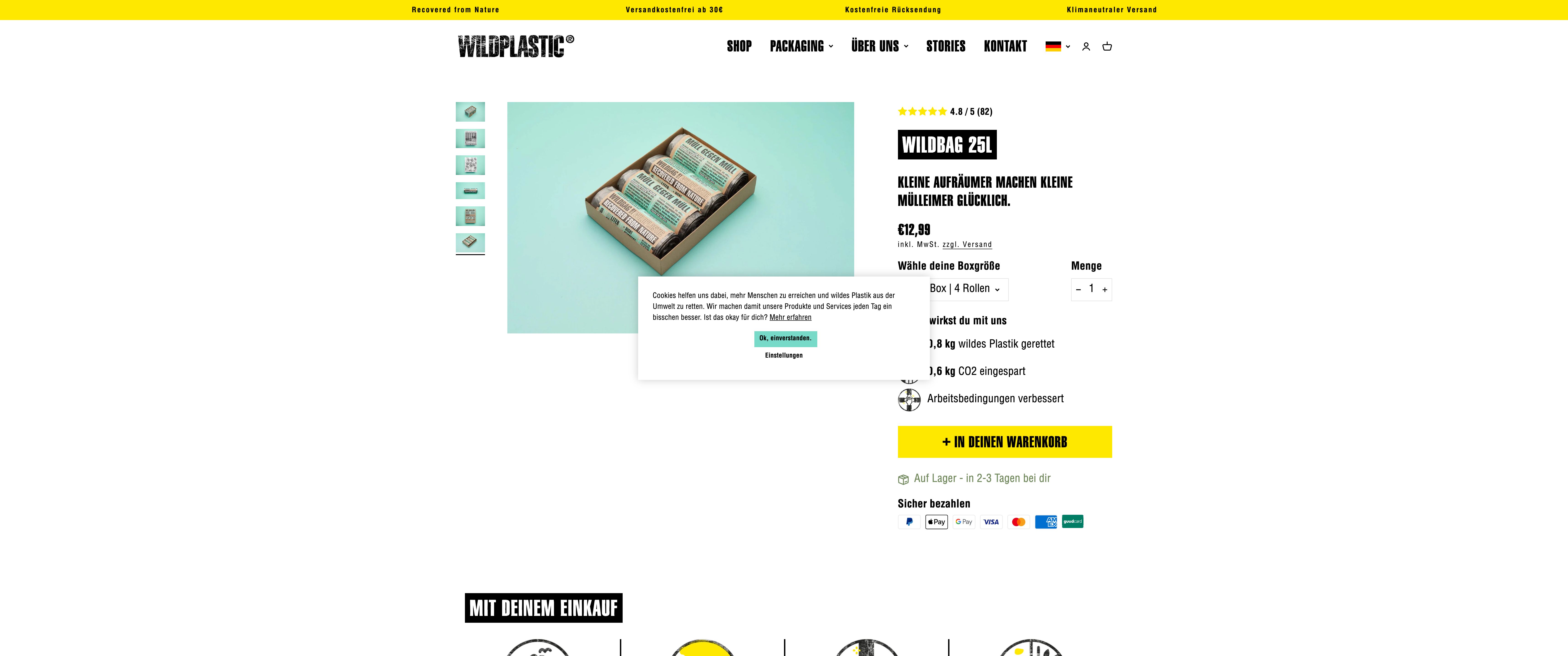 Shopify Konzeption wildplastic screenshot 3