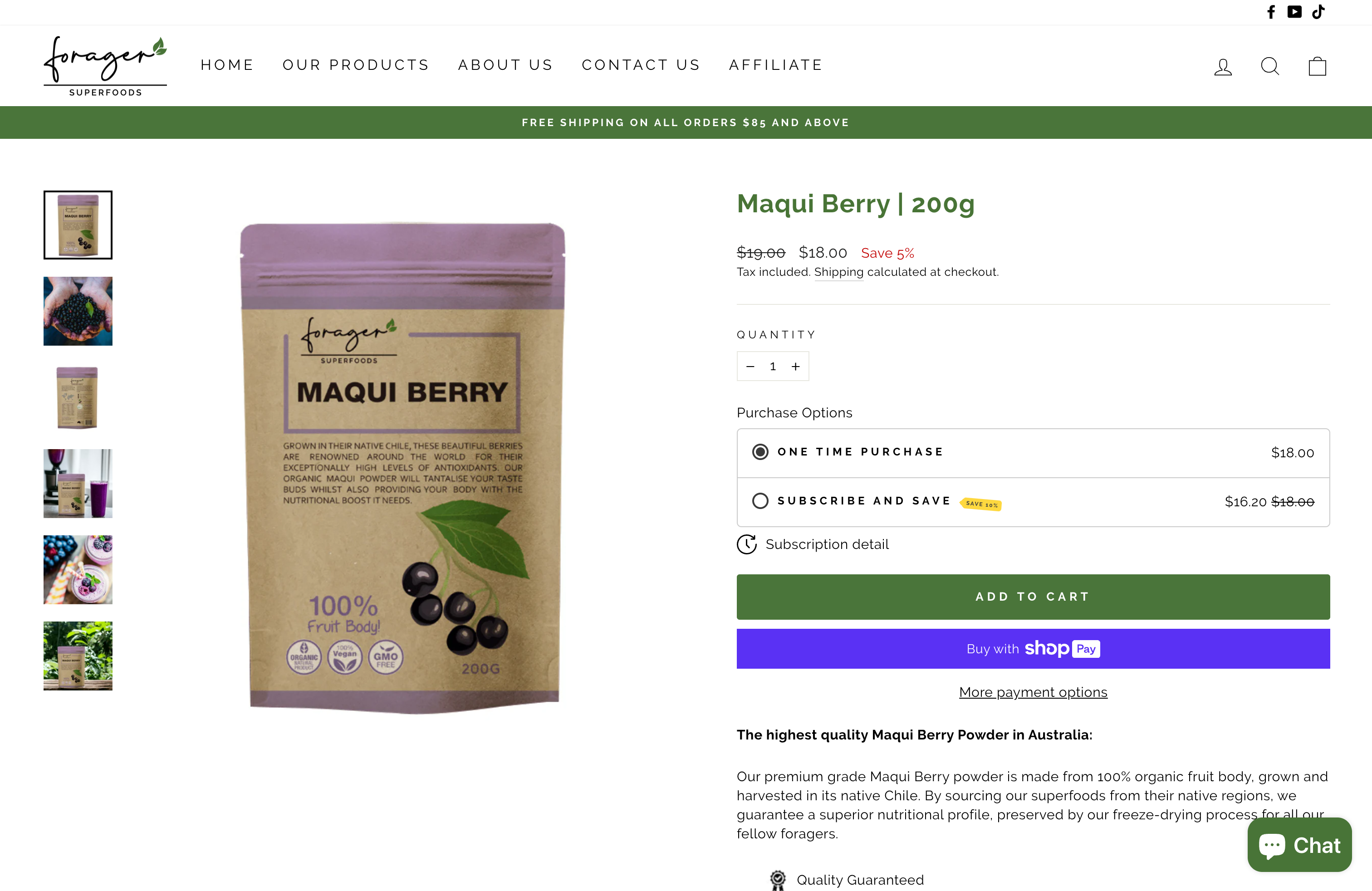 Australlian Branded Organic Superfoods Niche specific Store screenshot 4