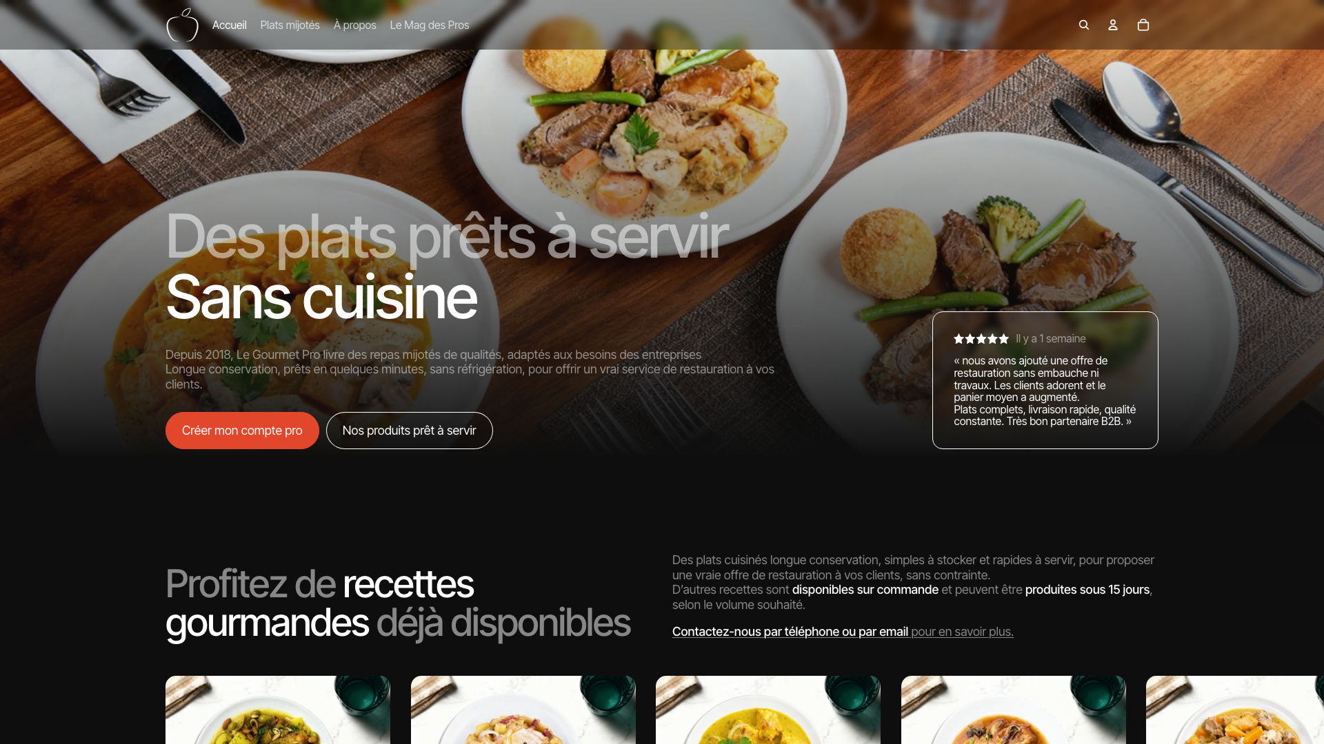 Le Gourmet Pro - Refonte boutique Shopify